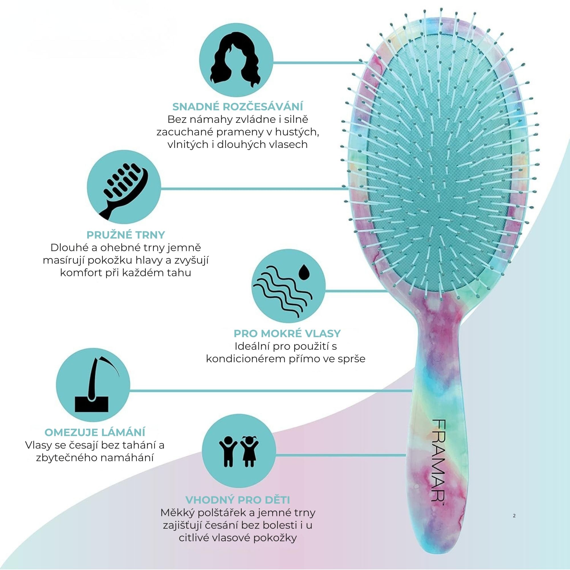 Framar Detangle Gimme S'more kartáč na rozčesávání vlasů