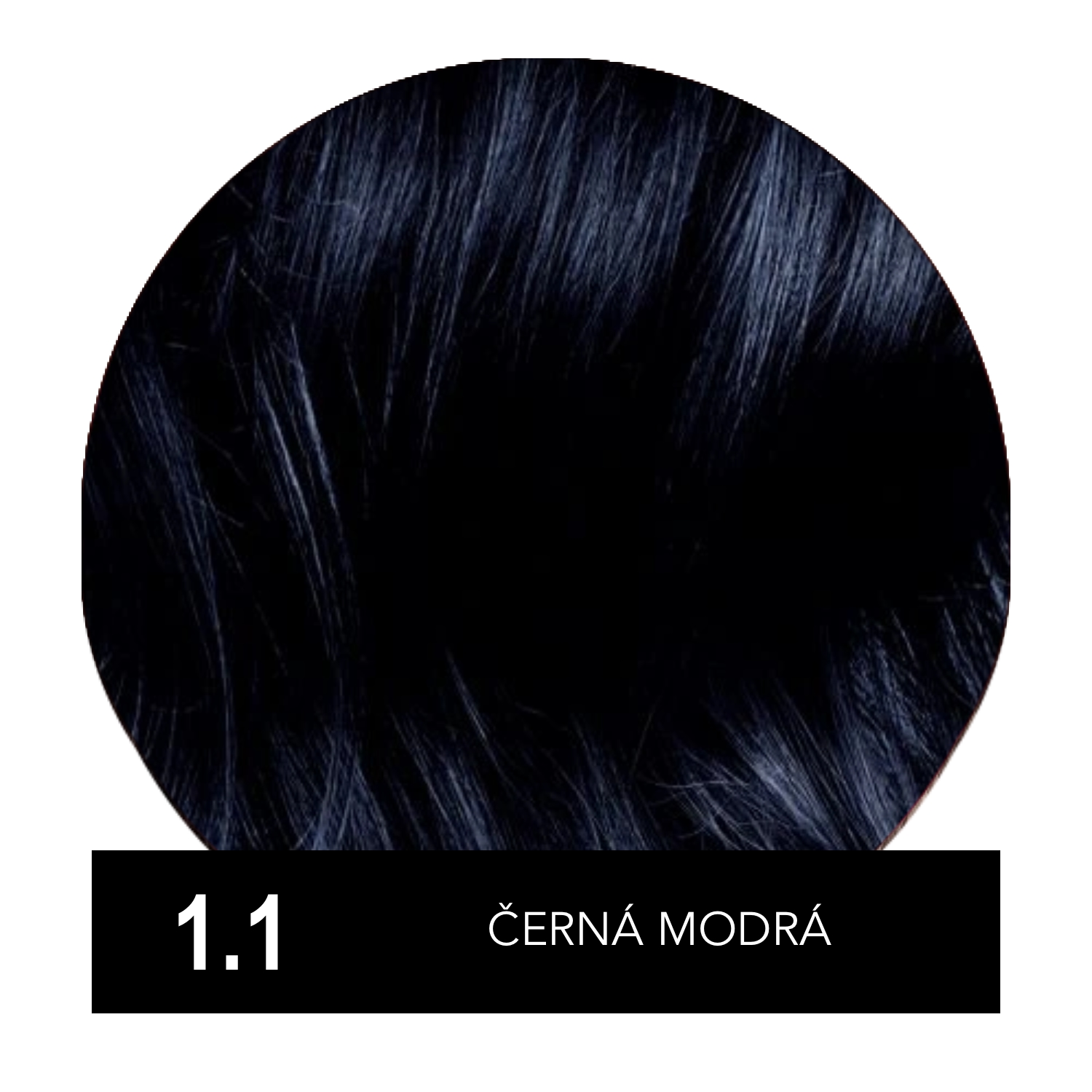 Hely Color permanentní barva na vlasy - černá modrá (1.1/1BB) 60 ml