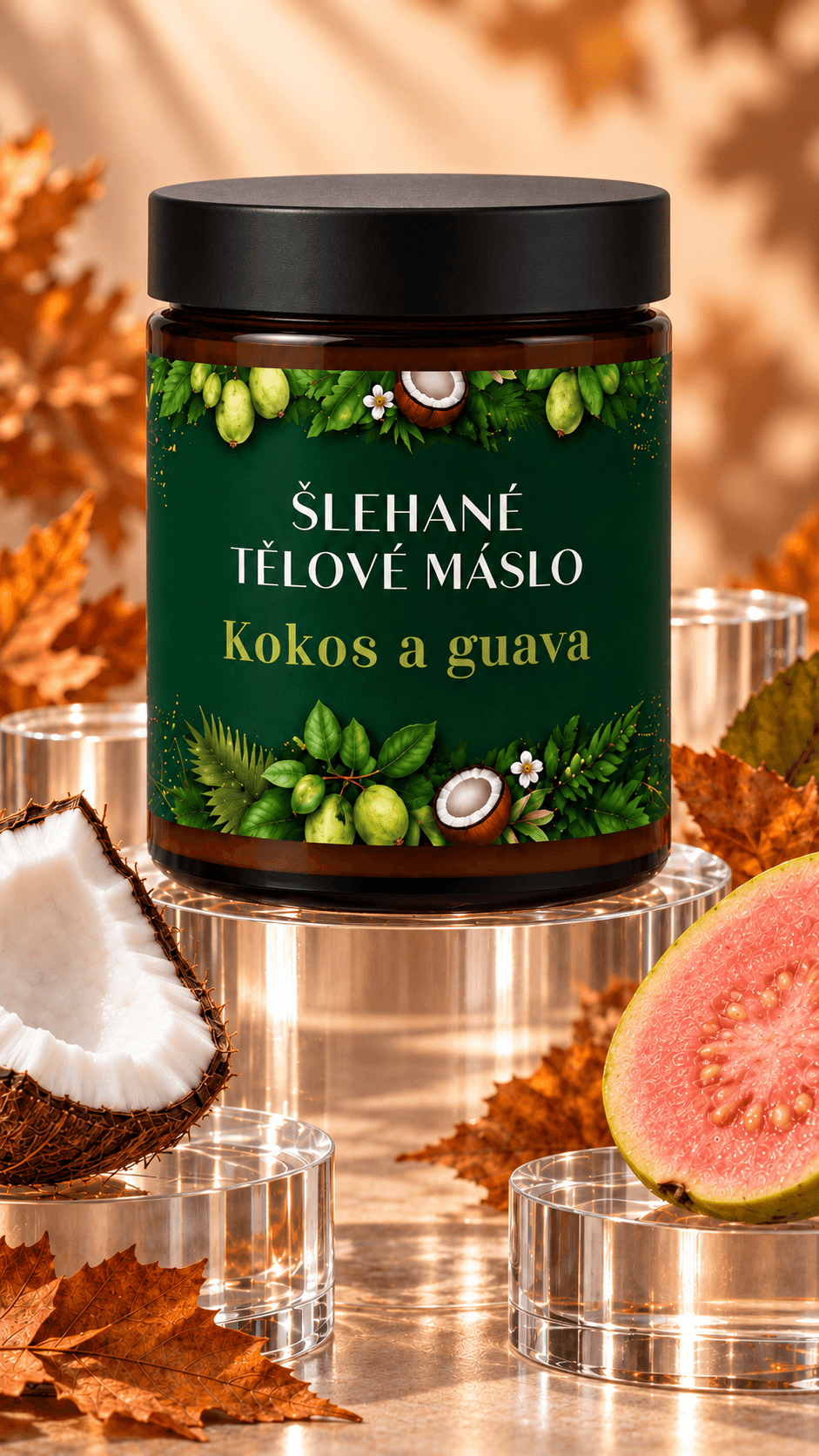 Farm.inc Šlehané tělové bambucké máslo Coconut & Guava 180 ml