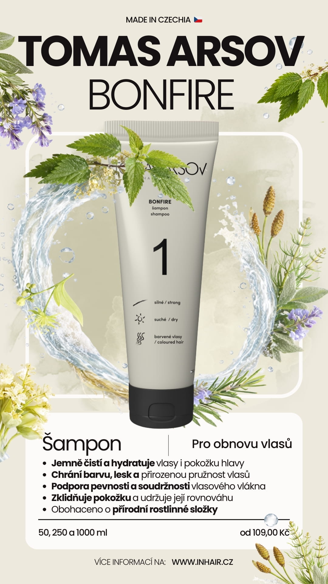 Tomas Arsov BONFIRE šampon pro poškozené vlasy 250 ml