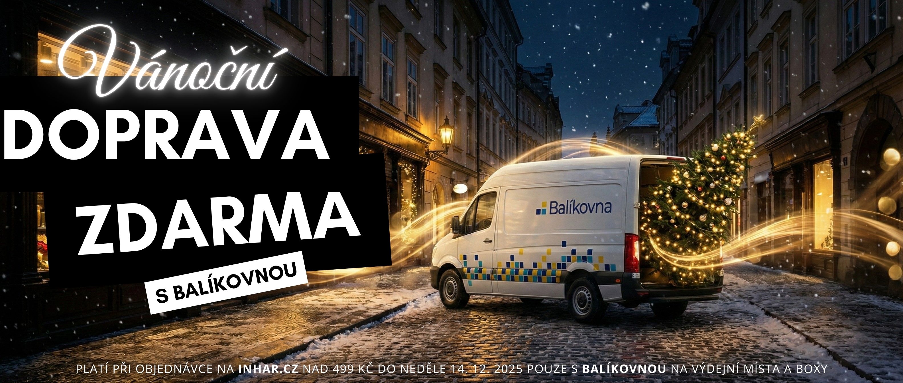 Vánoční DOPRAVA ZDARMA s BALÍKOVNOU