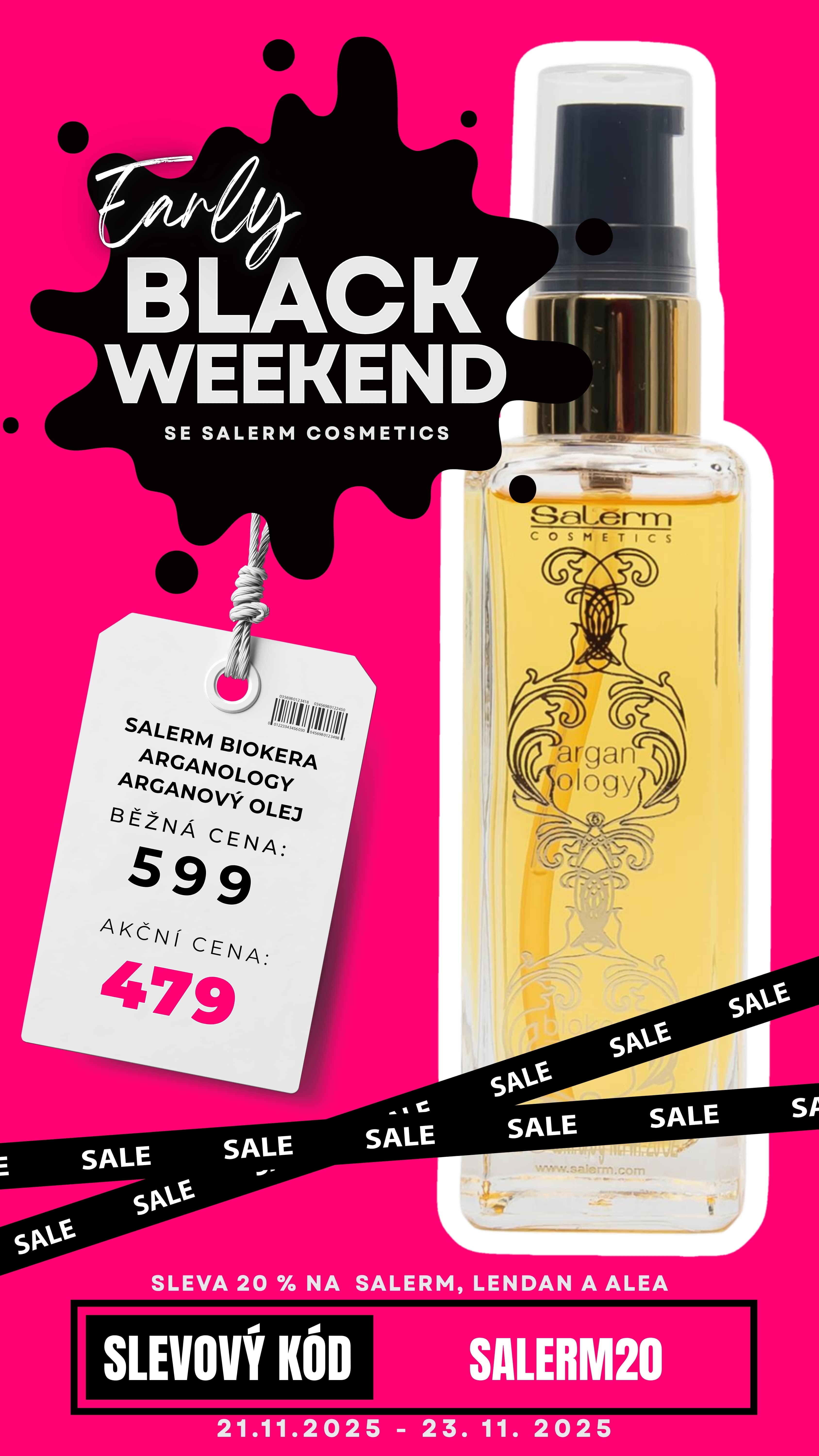 Salerm Biokera Arganology arganový olej na vlasy 60 ml