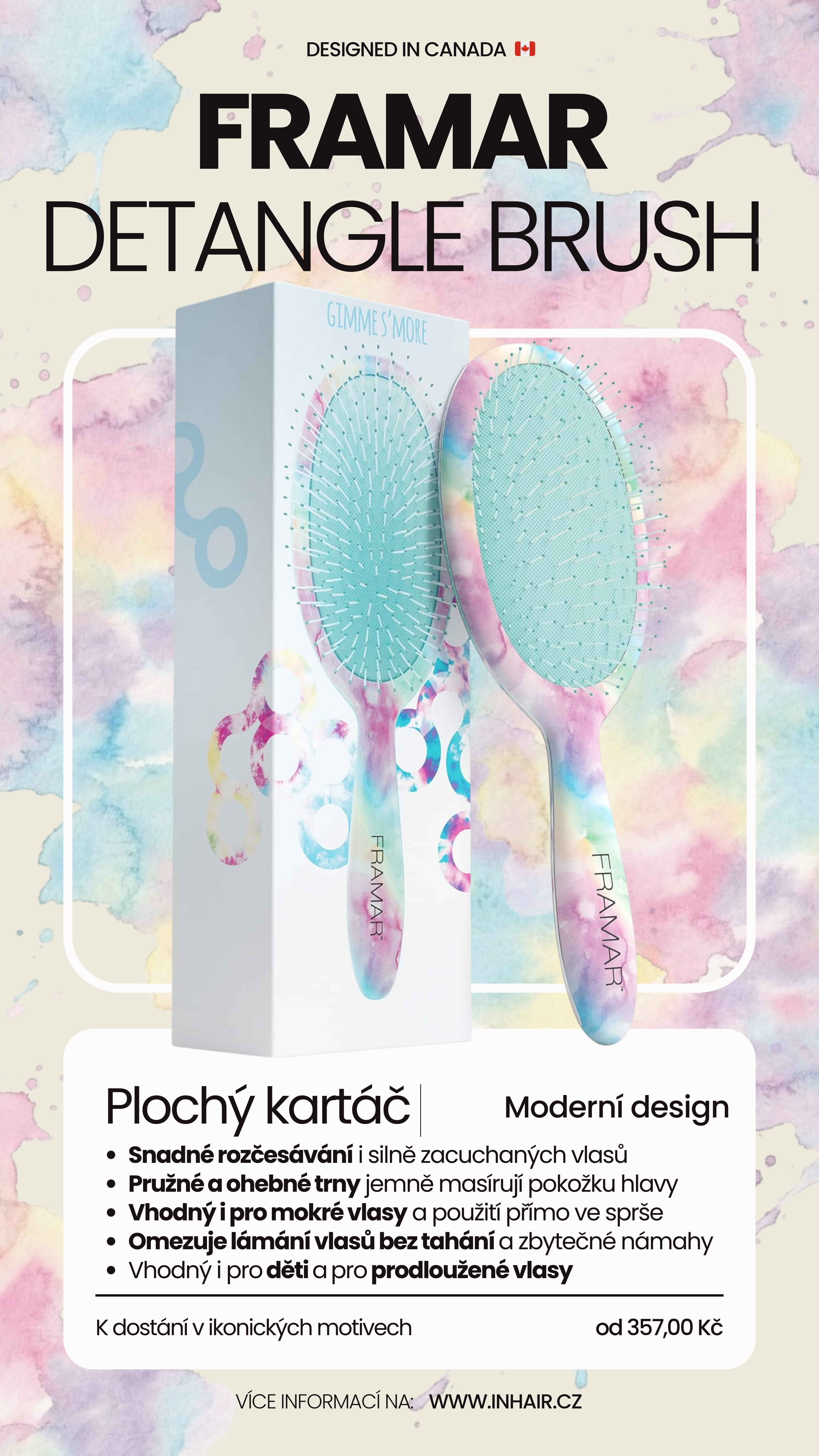 Profesionálná kartáče na vlasy FRAMAR