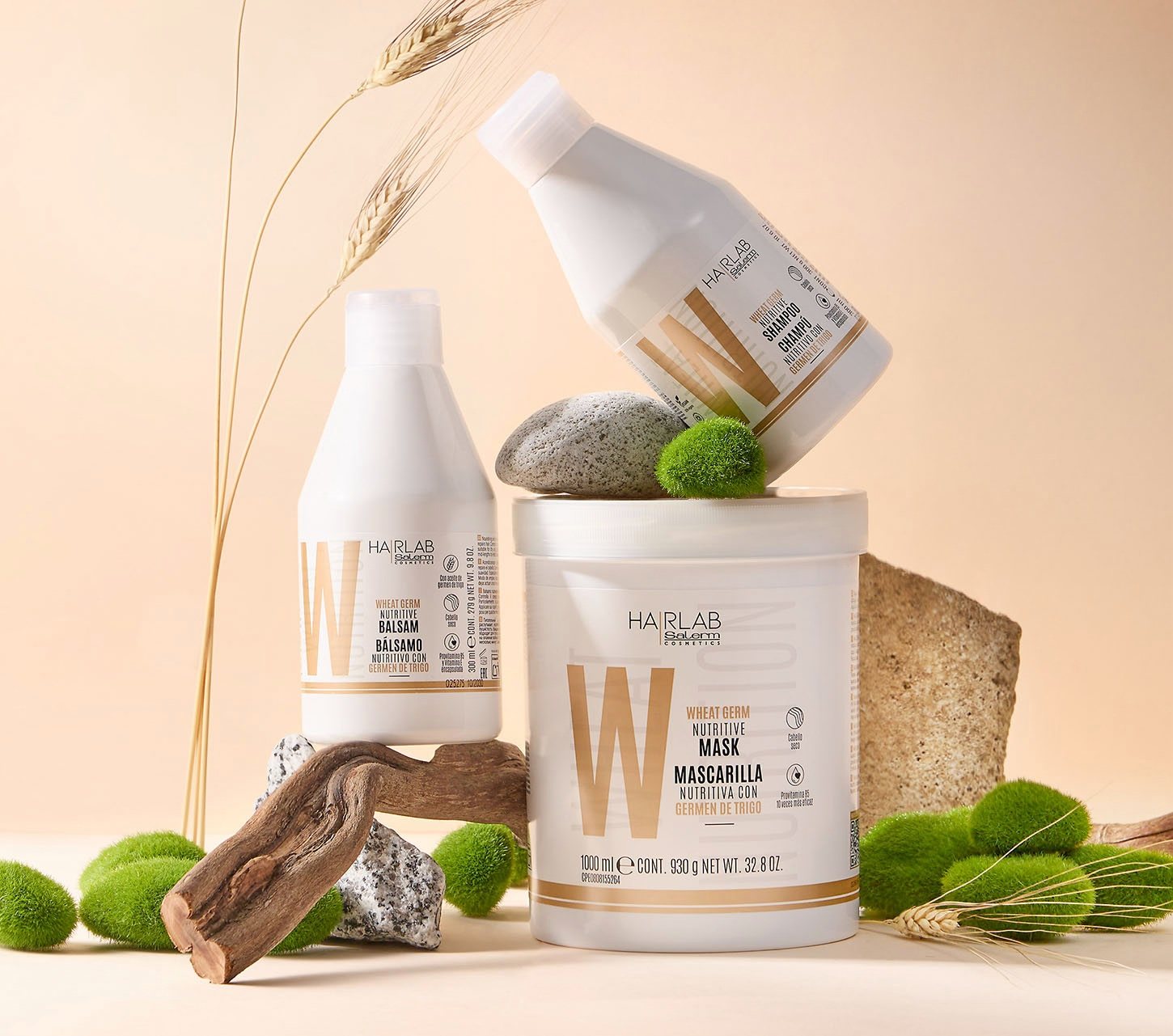 Salerm HAIR LAB Wheat Nutrition – vyživující péče pro suché vlasy