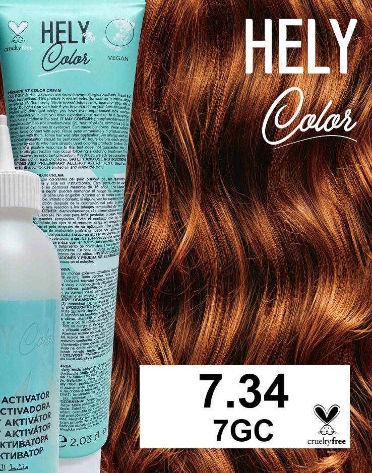 Hely Color 7.34/7GC Blond zlatá měděná
