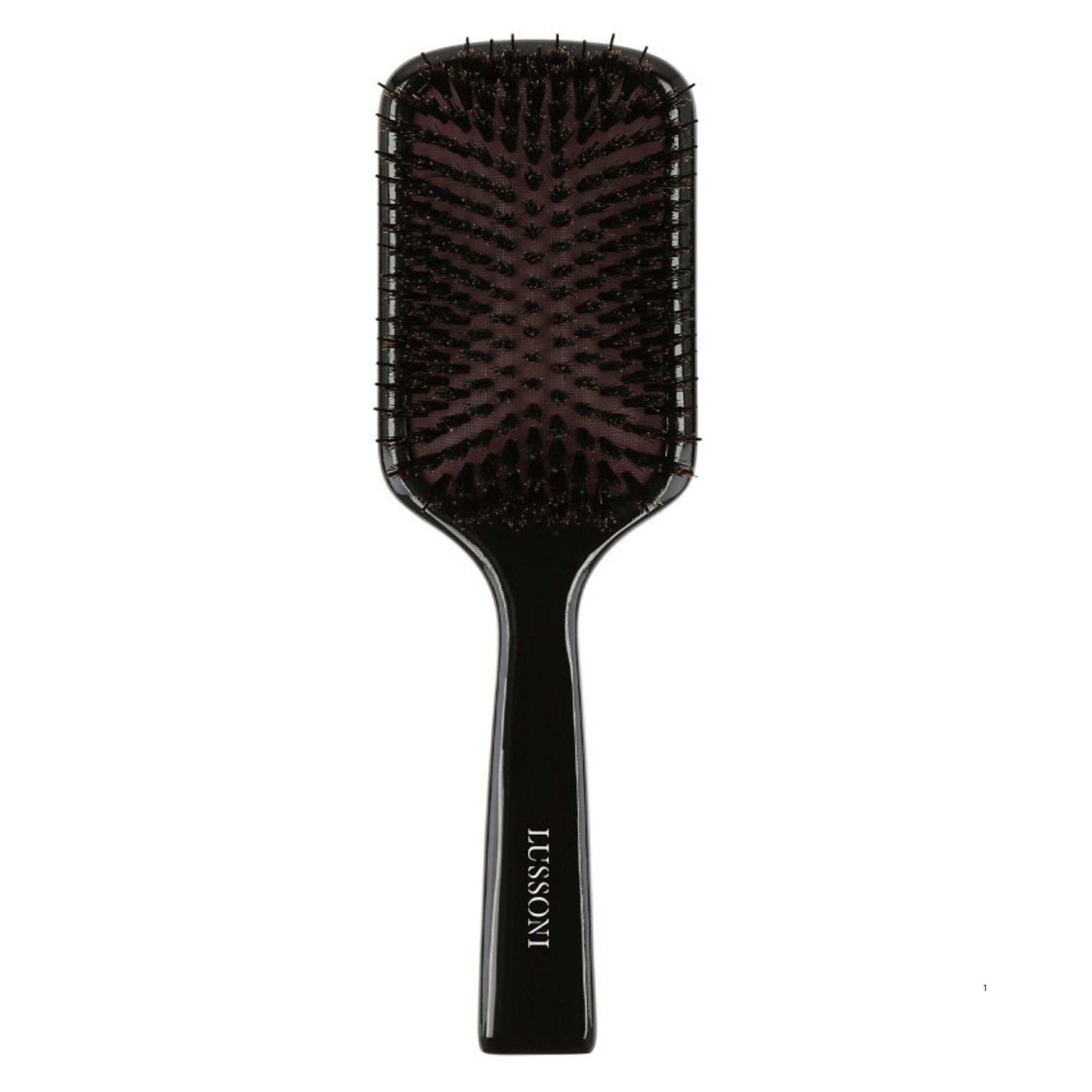 LUSSONI Natural Style plochý hranatý kartáč s kančími štetinami