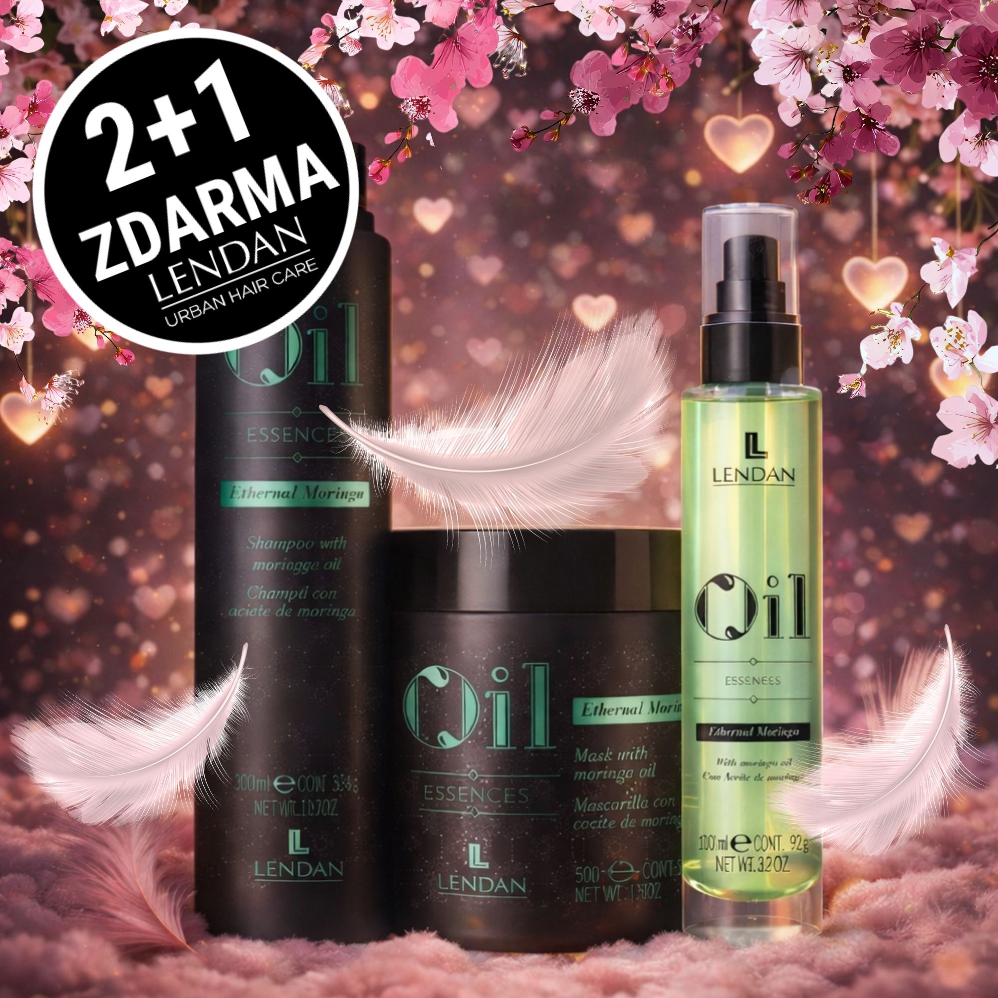 2+1 Zdarma! Lendan Ethernal Moringa kosmetická sada pro nádherné vlasy