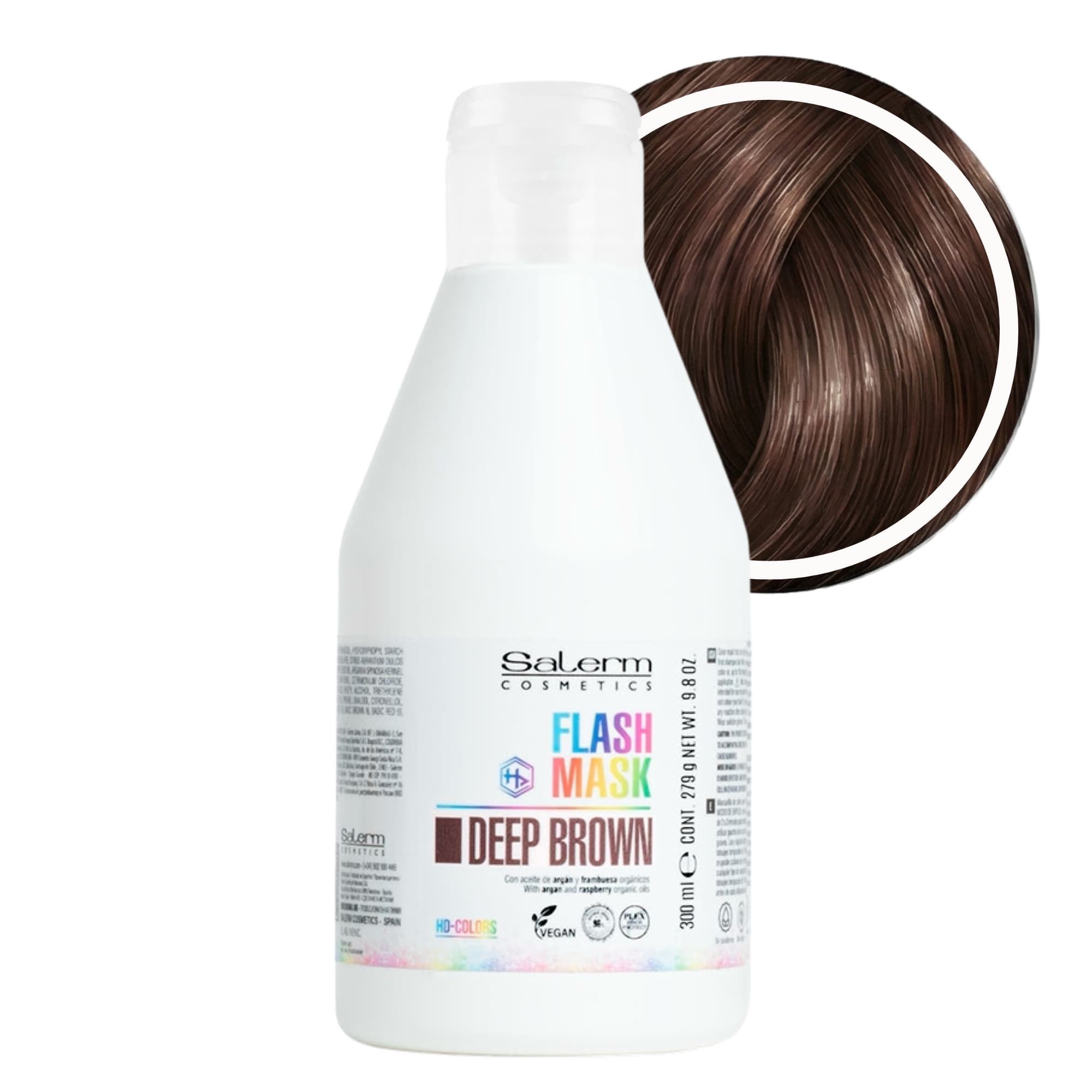 Salerm HD Colors Flash Mask barvicí maska hnědá 300 ml