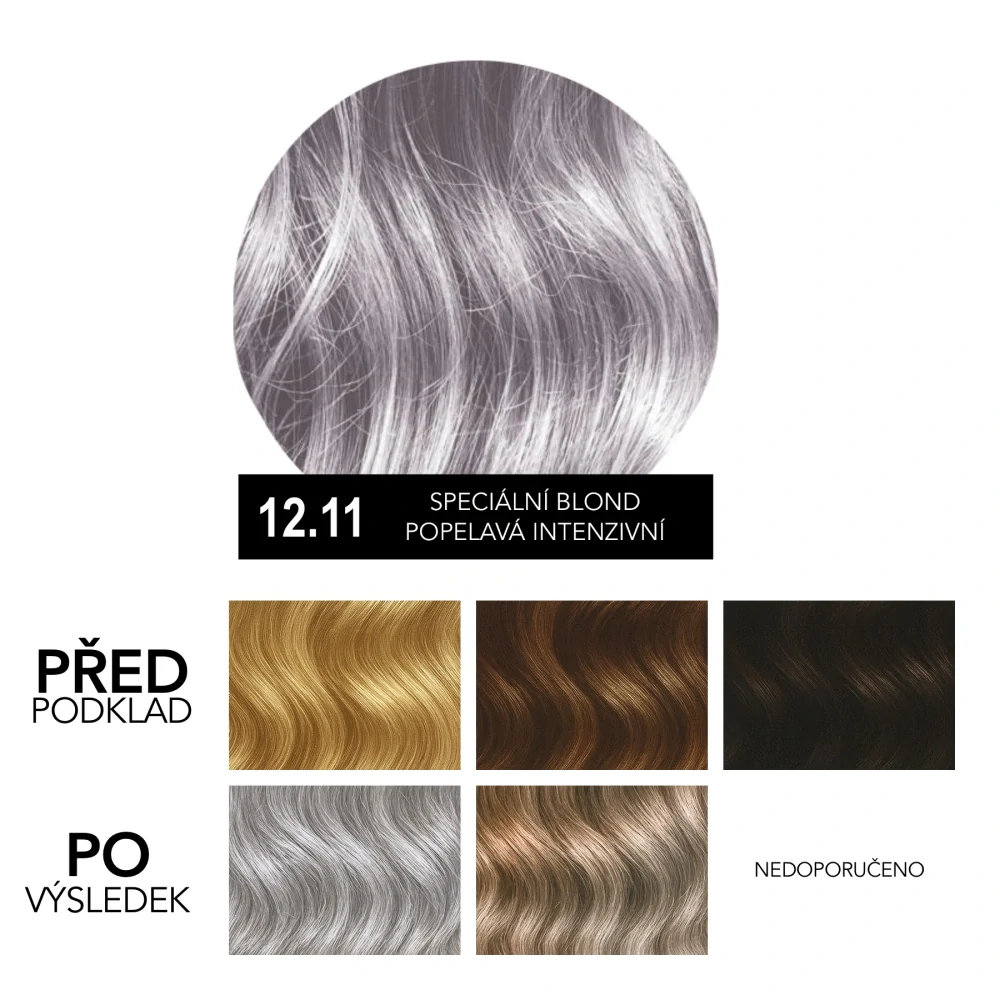 Hely Color permanentní barva na vlasy - speciální blond popelavá intenzivní (12.11/12AA) 60 ml