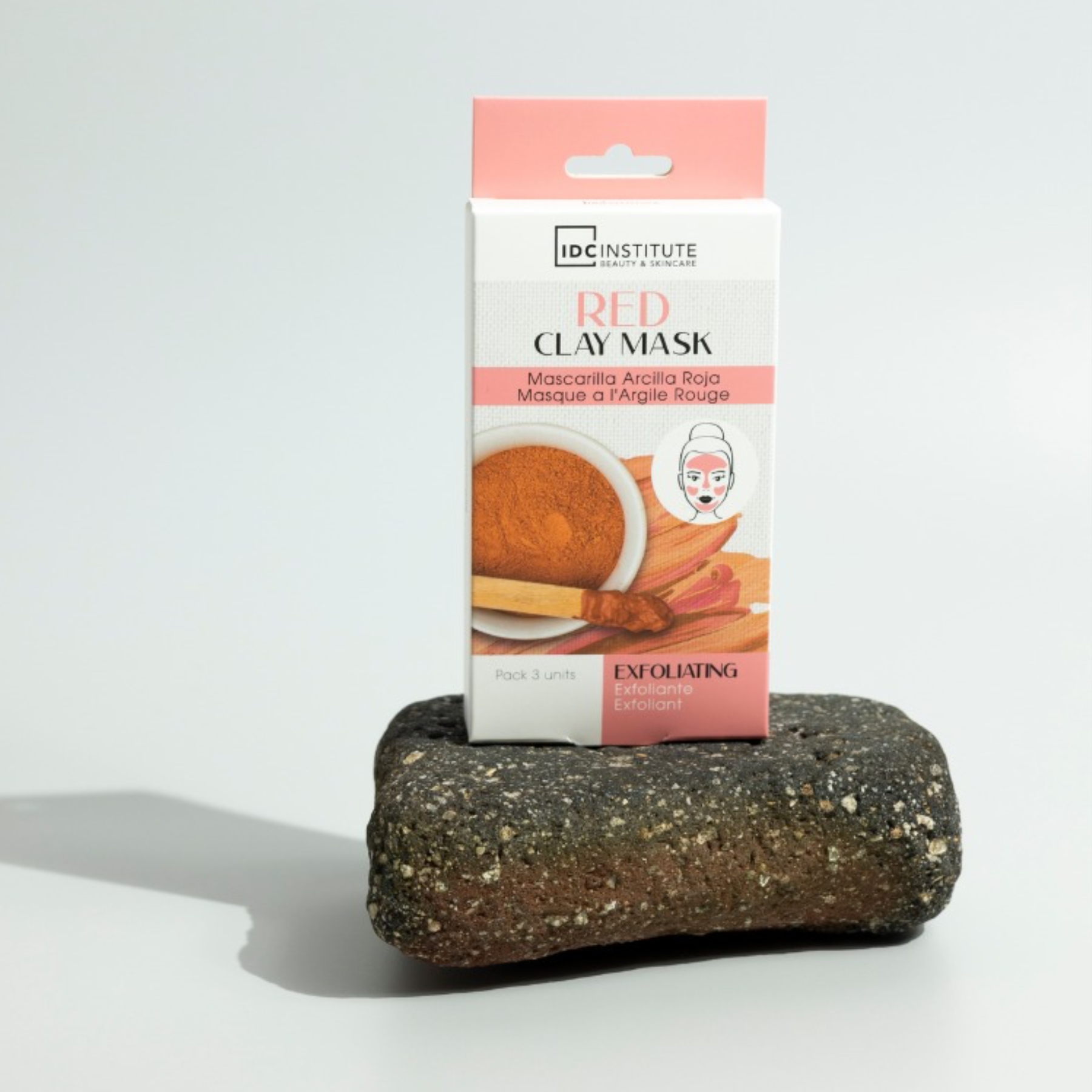 IDC Red Clay Peel-Off exfoliační pleťová maska 3x8 g