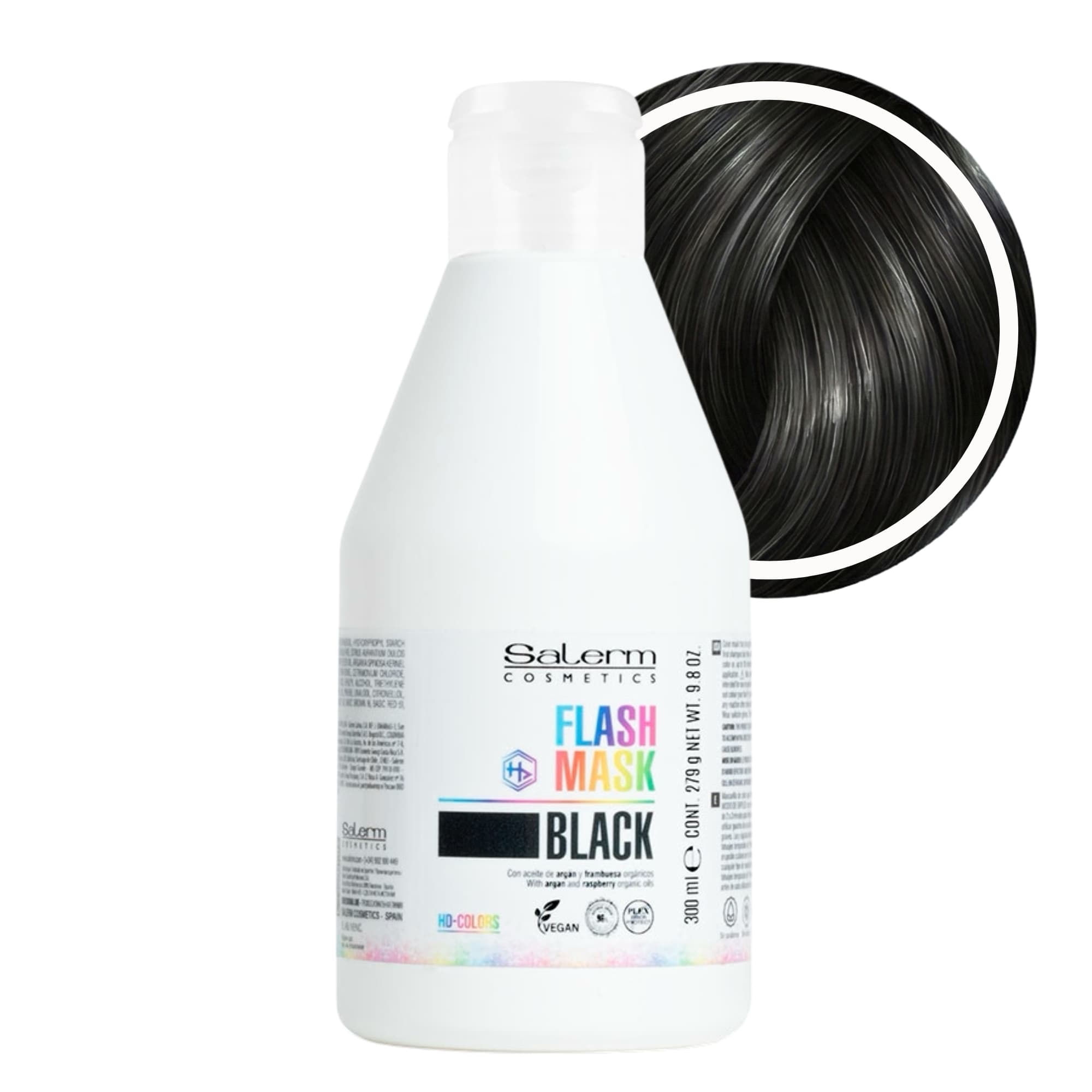 Salerm HD Colors Flash Mask barvicí maska černá 300 ml
