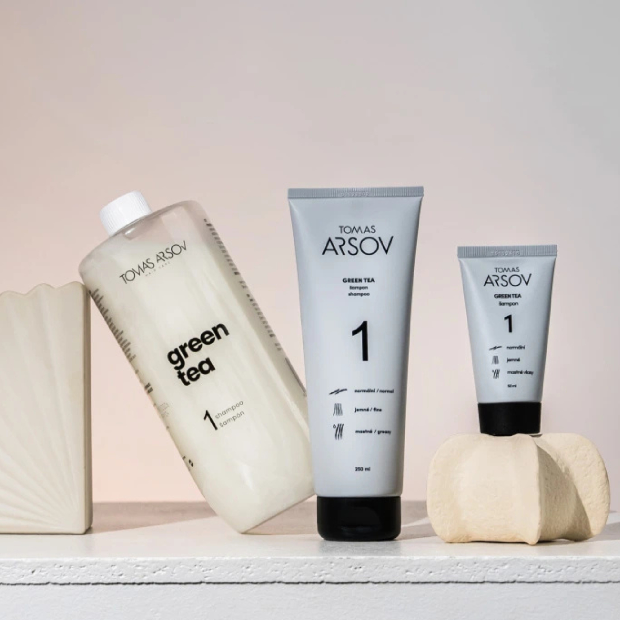 Tomas Arsov GREEN TEA šampon pro jemné a mastné vlasy 50 ml