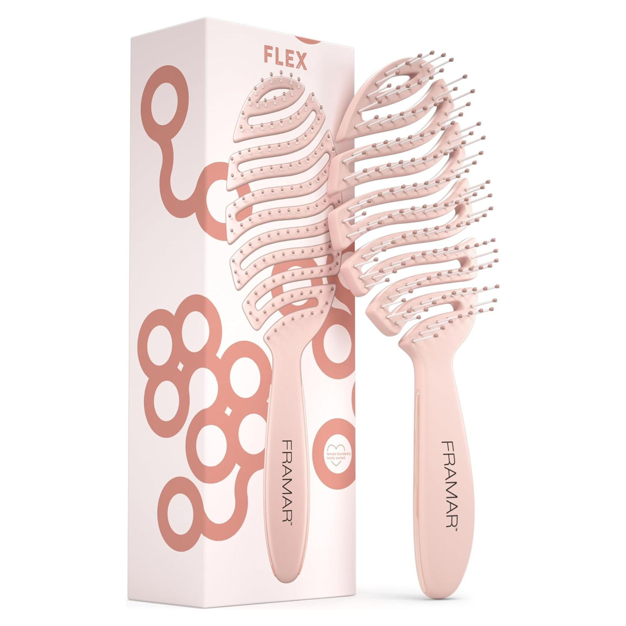 Framar Flex Brush Champagne flexibilní kartáč na vlasy