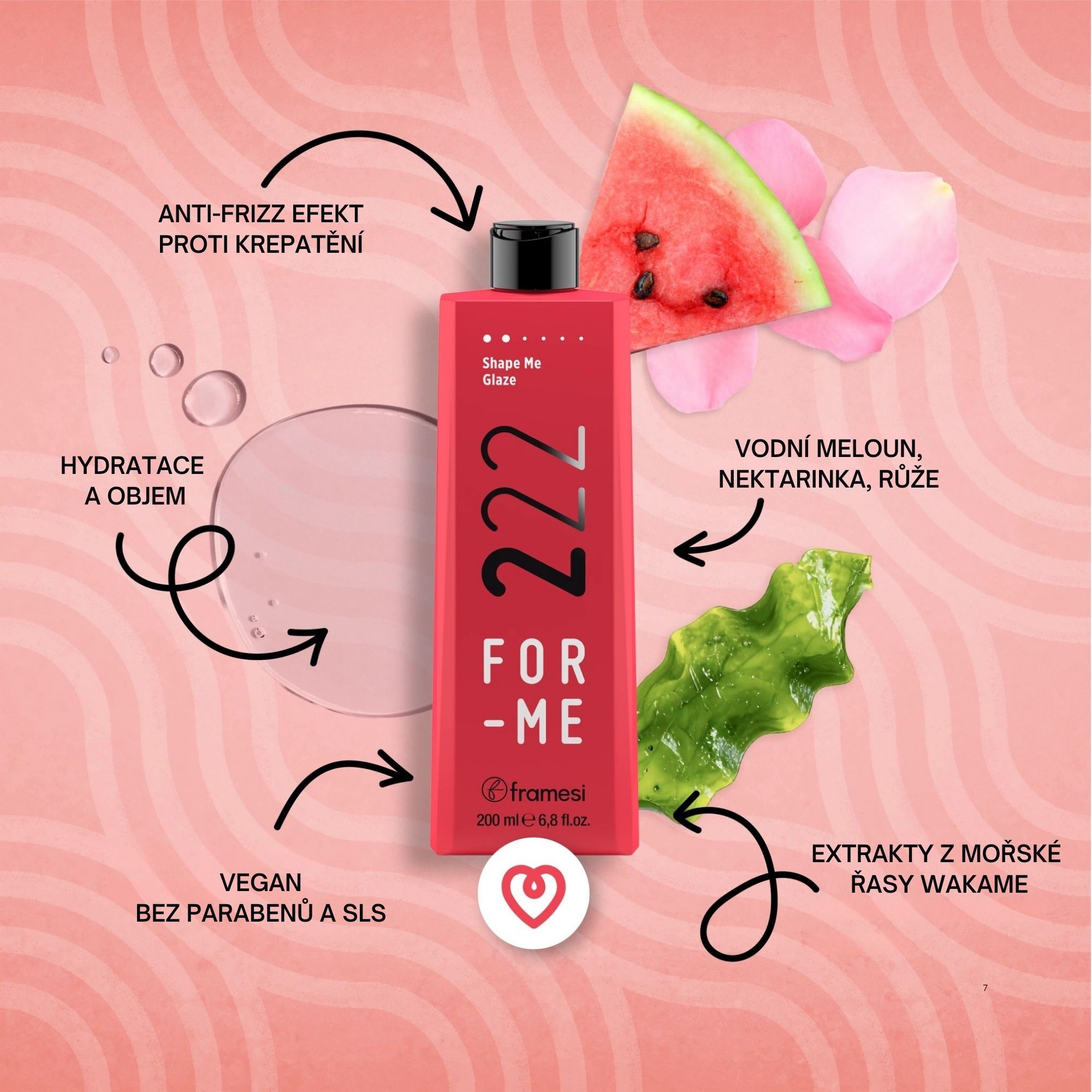 Framesi FOR-ME 222 Shape Me Glaze modelační glazura na vlasy 200 ml