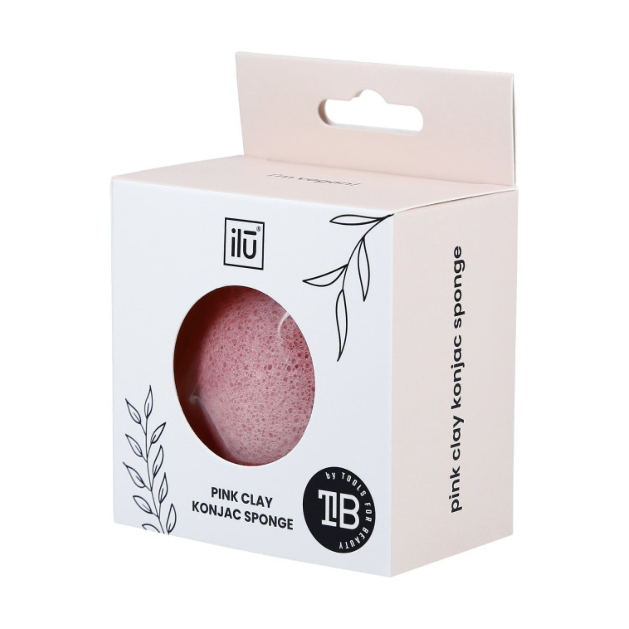 ilū Konjac Pink Clay houbička na obličej růžový jíl