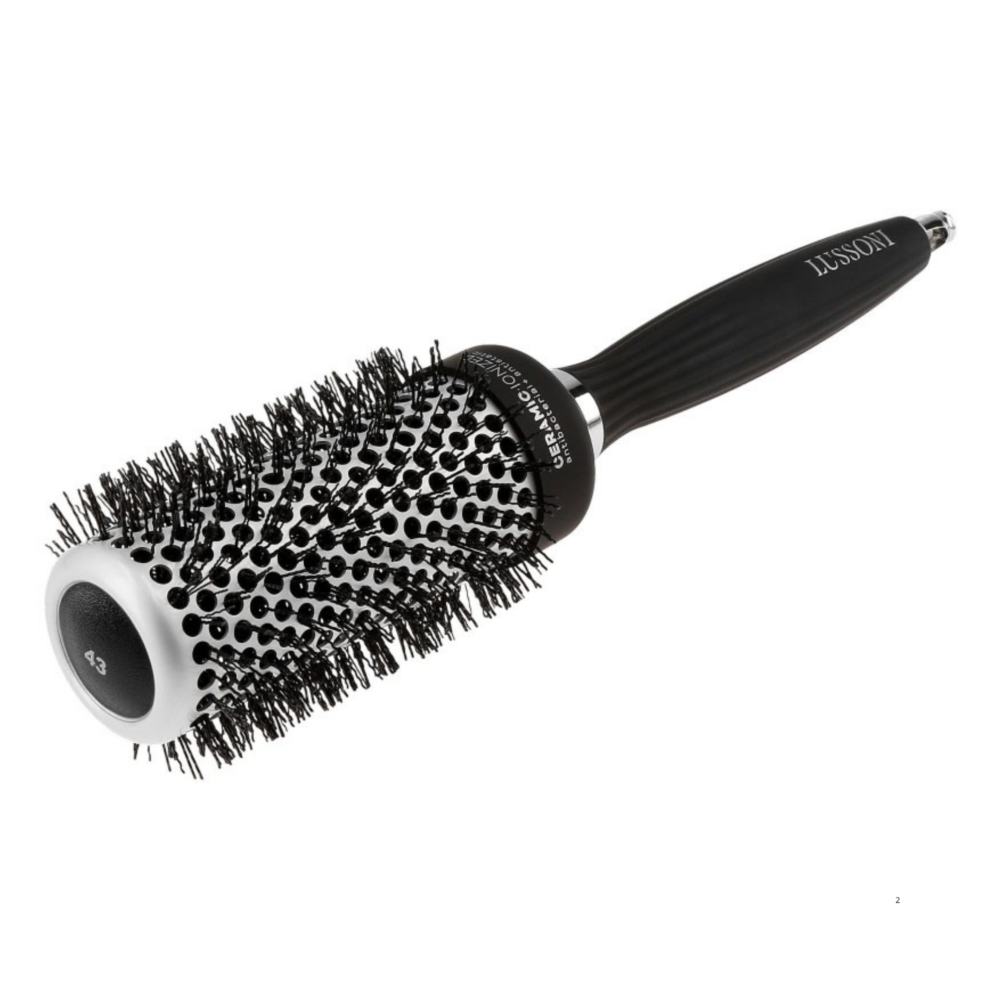 Lussoni Hot Volume kulatý keramický kartáč se zvlněnými štětinami 43 mm