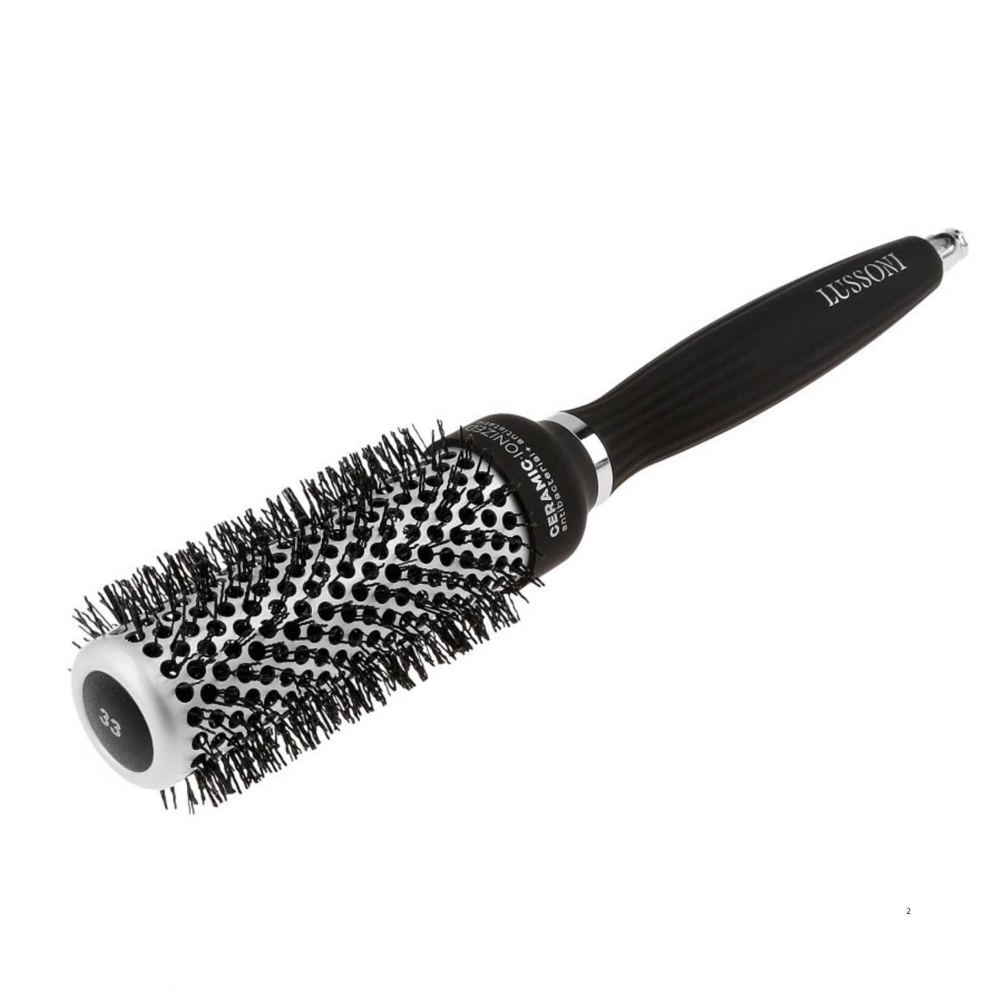 Lussoni Hot Volume kulatý keramický kartáč se zvlněnými štětinami 33 mm