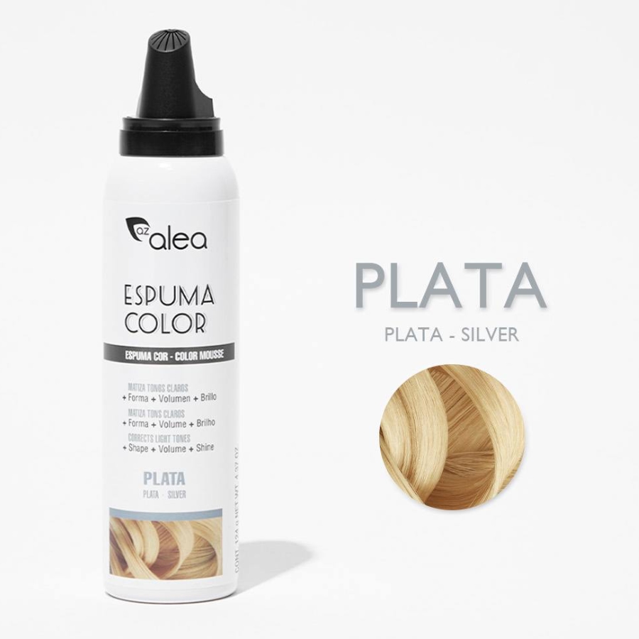 Alea Espuma Color barevná tužící pěna na vlasy STŘÍBRNÁ 150 ml