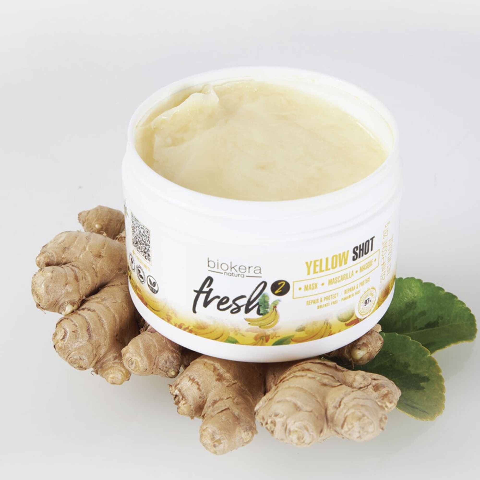 Salerm Biokera Yellow Shot maska pro poškozené vlasy  250 ml