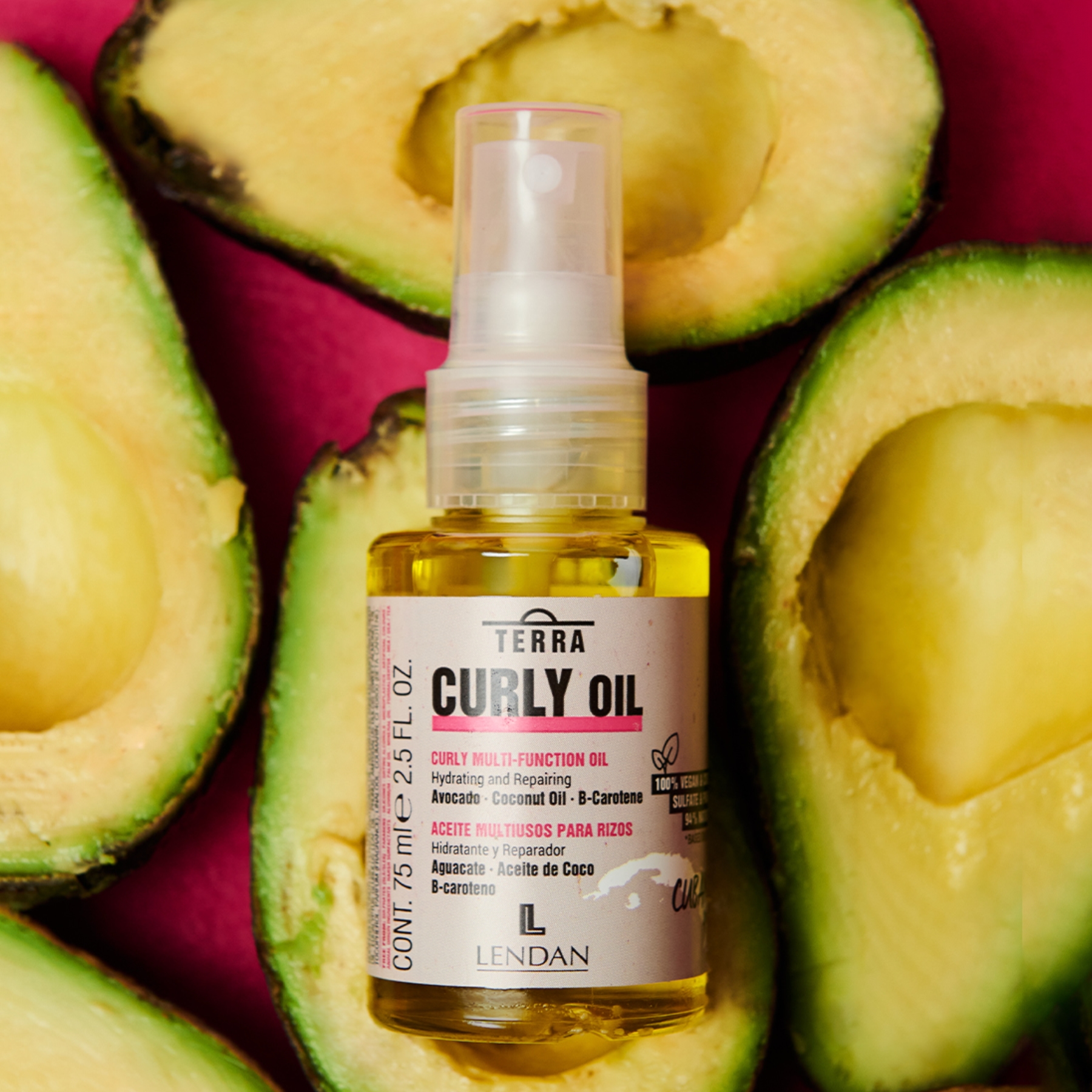 Lendan Terra Curly olej pro vlnité vlasy 75 ml