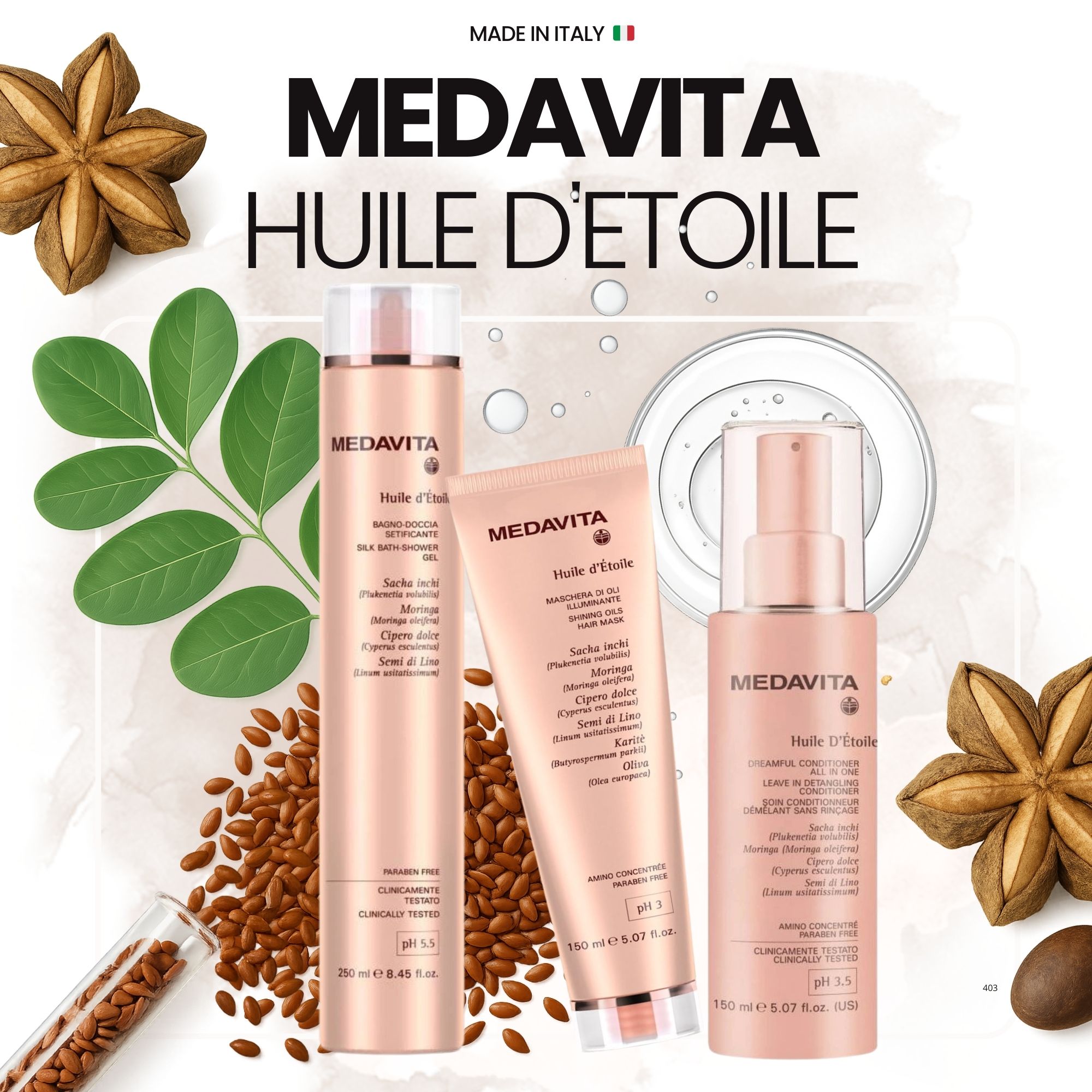 Medavita Huile kosmetická sada pro božský lesk