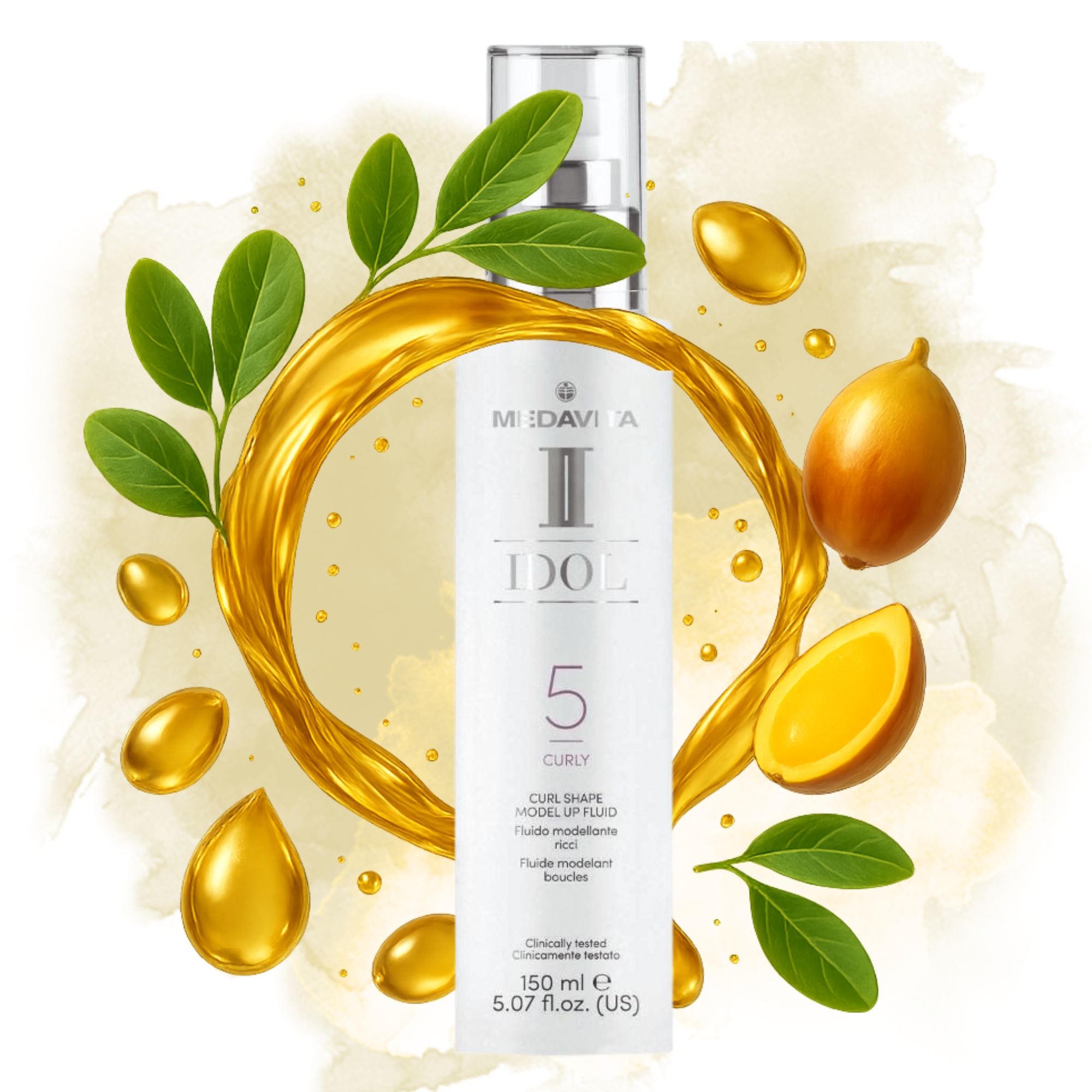 Medavita Idol Curly Curl Shape fluid pro vlnité vlasy 150 ml