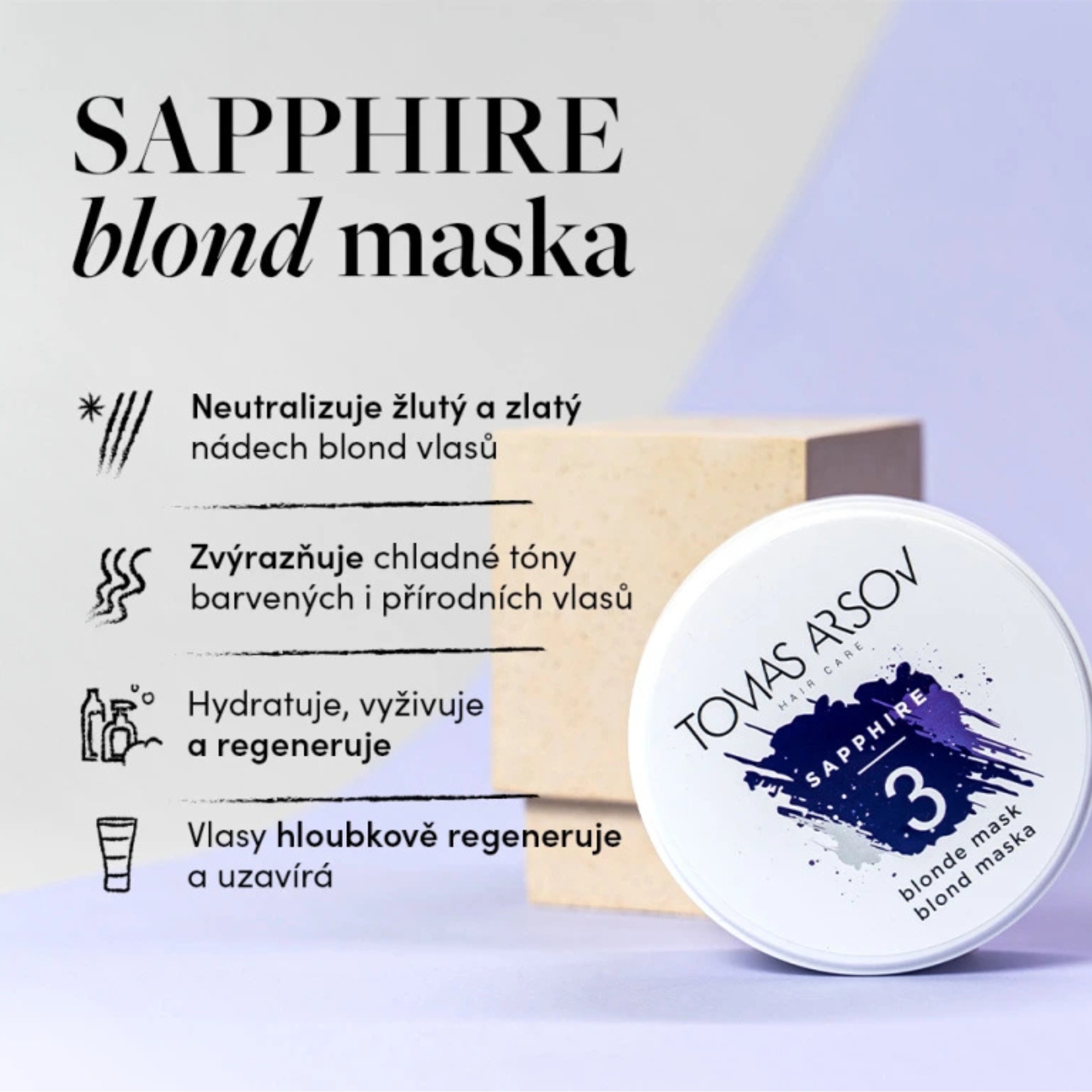 Tomas Arsov SAPPHIRE maska pro blond vlasy 100 ml