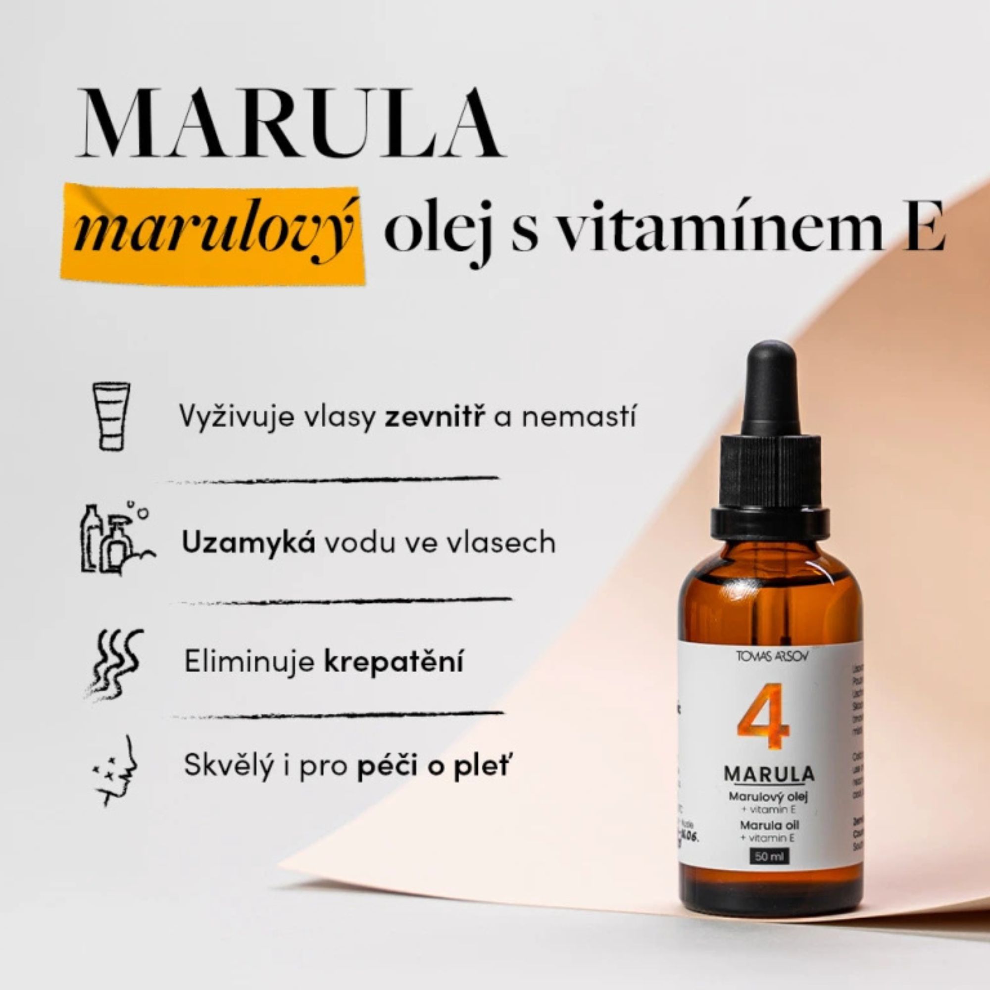 Tomas Arsov MARULA marulový olej na vlasy 50 ml