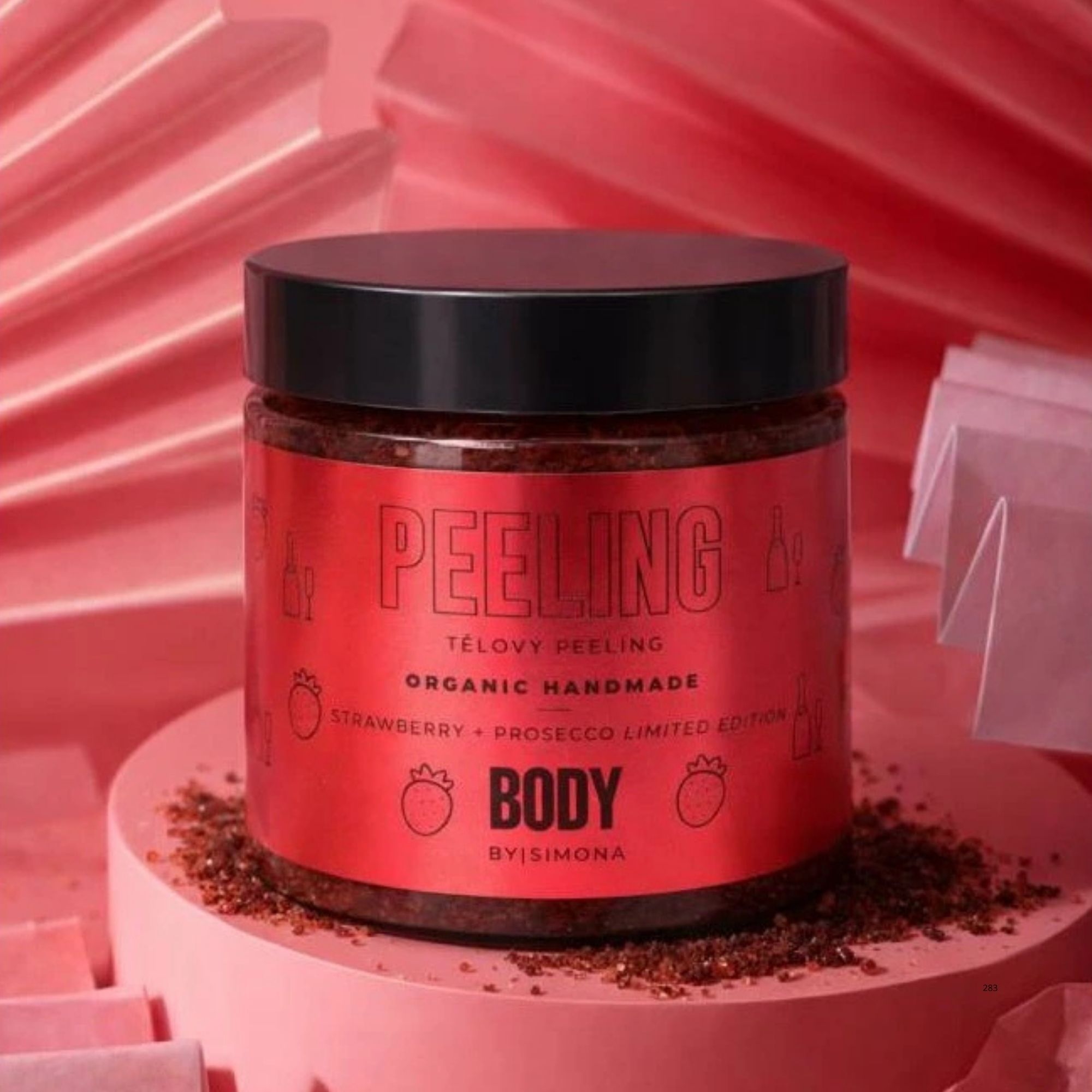 Body by Simona Strawberry & Prosecco cukrový tělový peeling 250 ml