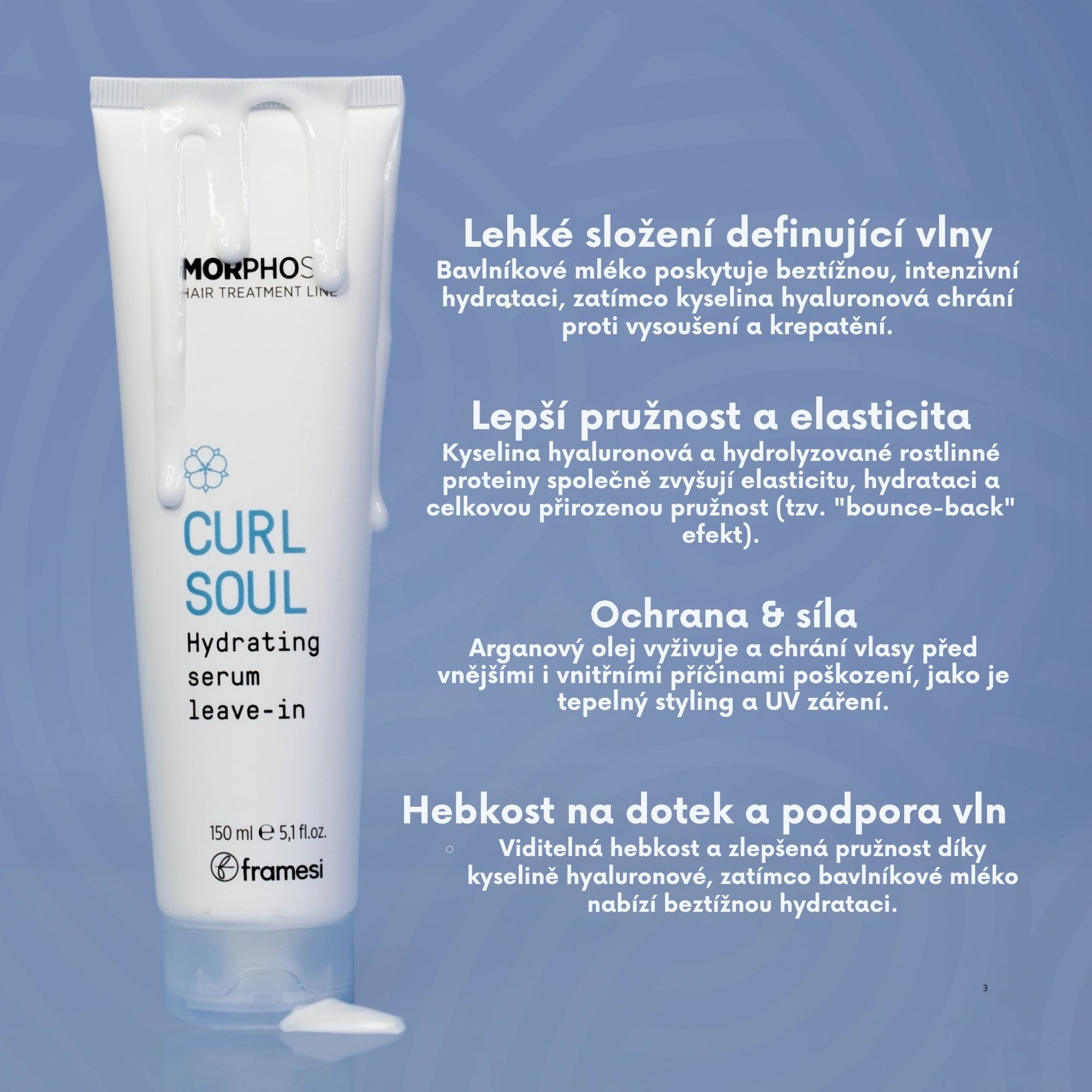 Framesi CURL SOUL hydratační sérum pro vlnité vlasy 150 ml