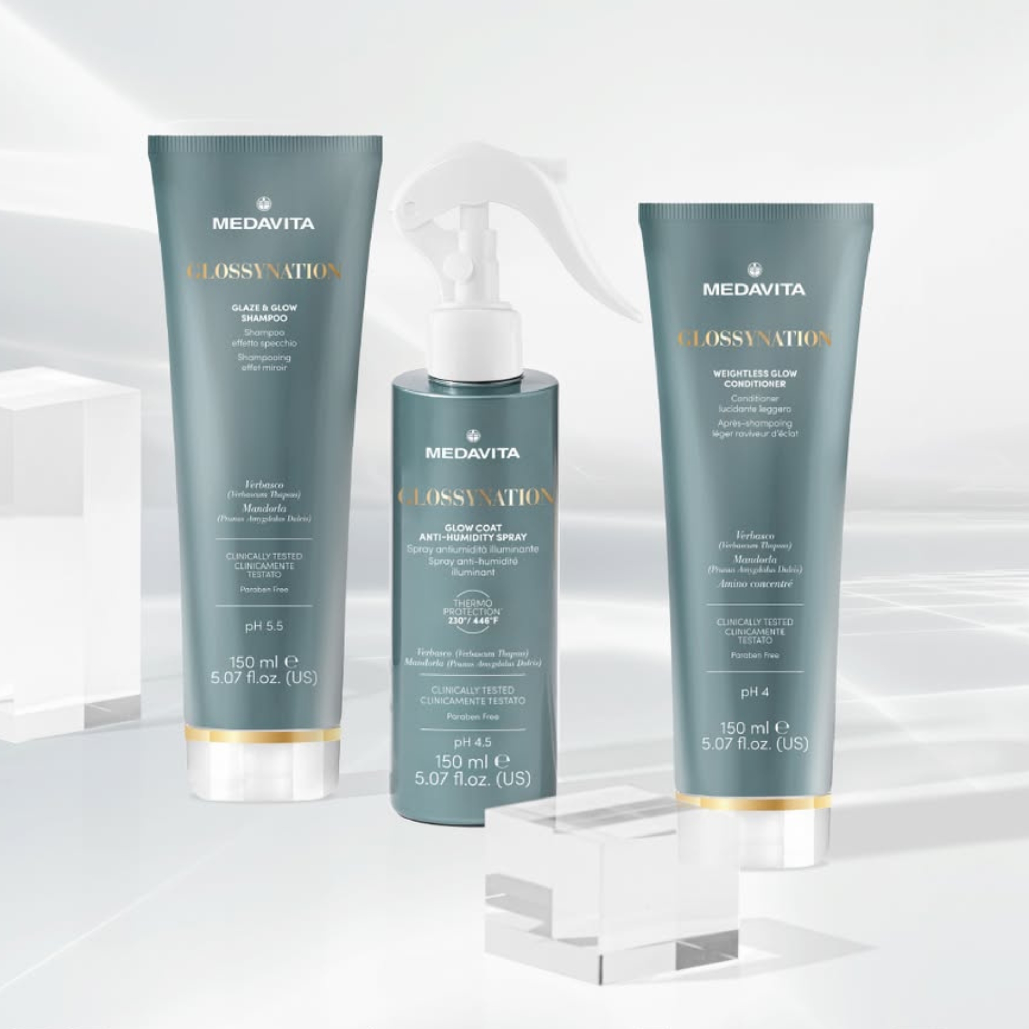 Medavita Glossynation dárková sada pro laminaci vlasů a zrcadlový lesk