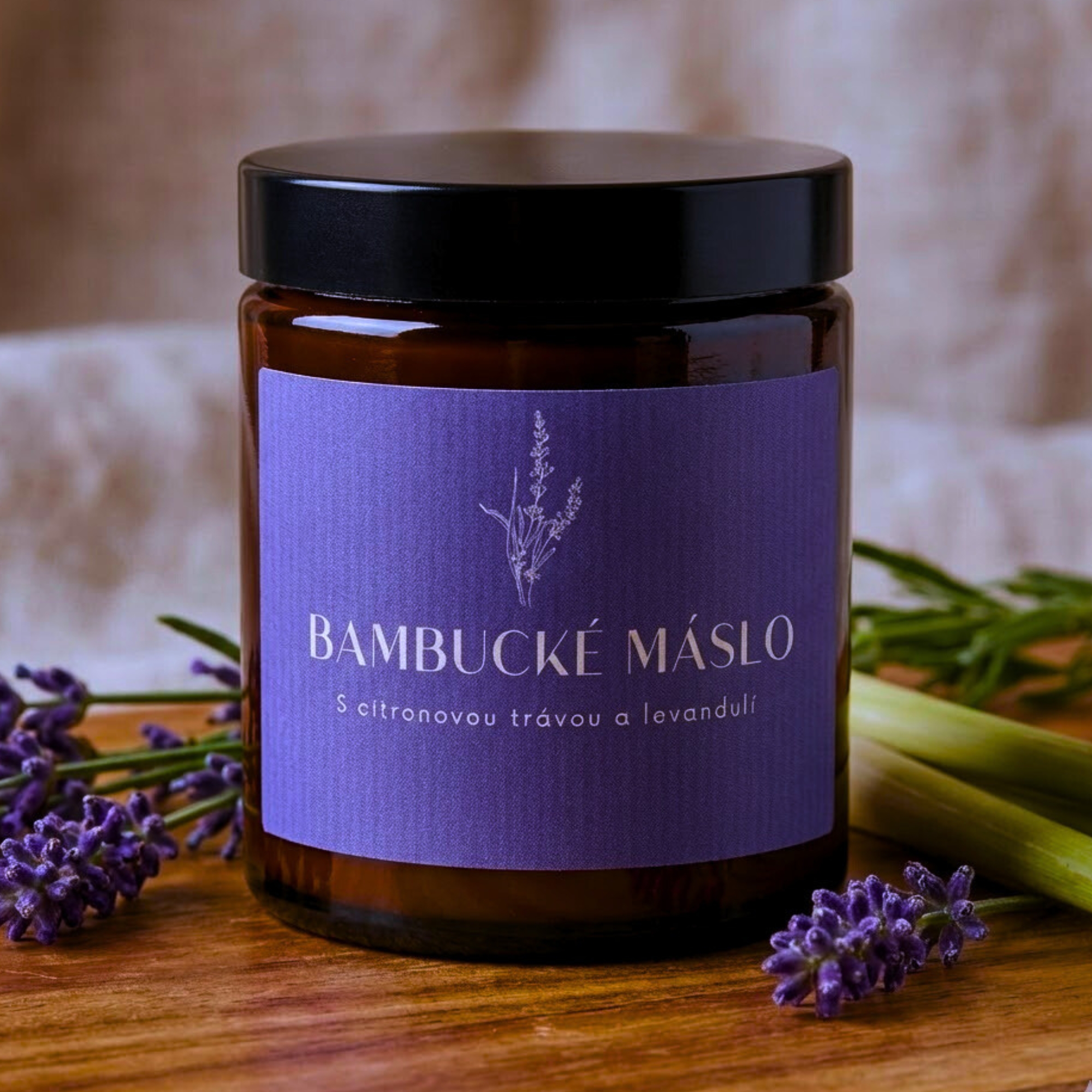 Farm.inc Šlehané bambucké máslo Lemongrass a lavender 180 ml