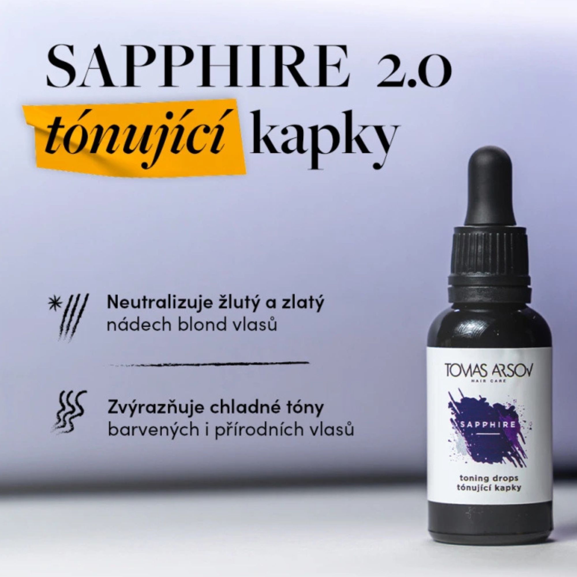 Tomas Arsov SAPPHIRE tónující kapky pro blond vlasy 30 ml