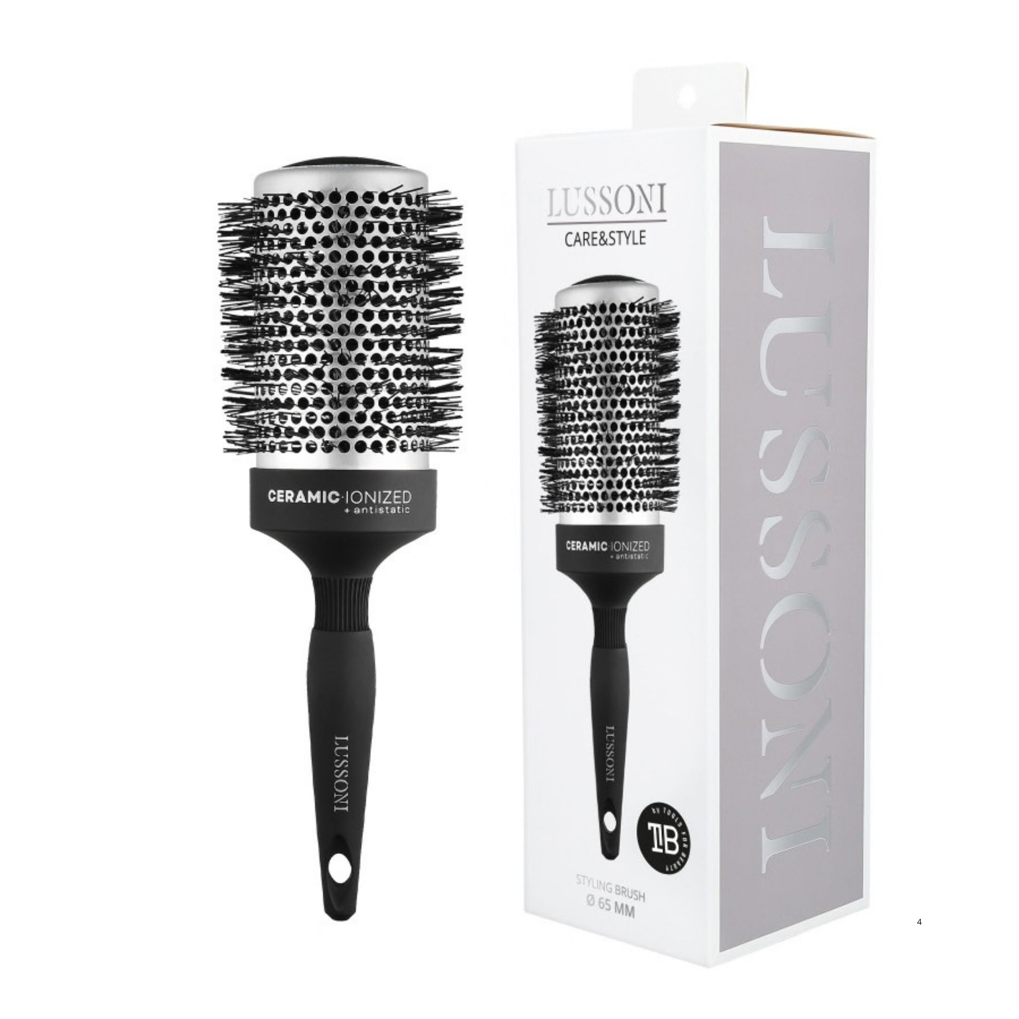LUSSONI Care&Style kulatý keramický kartáč 65 mm