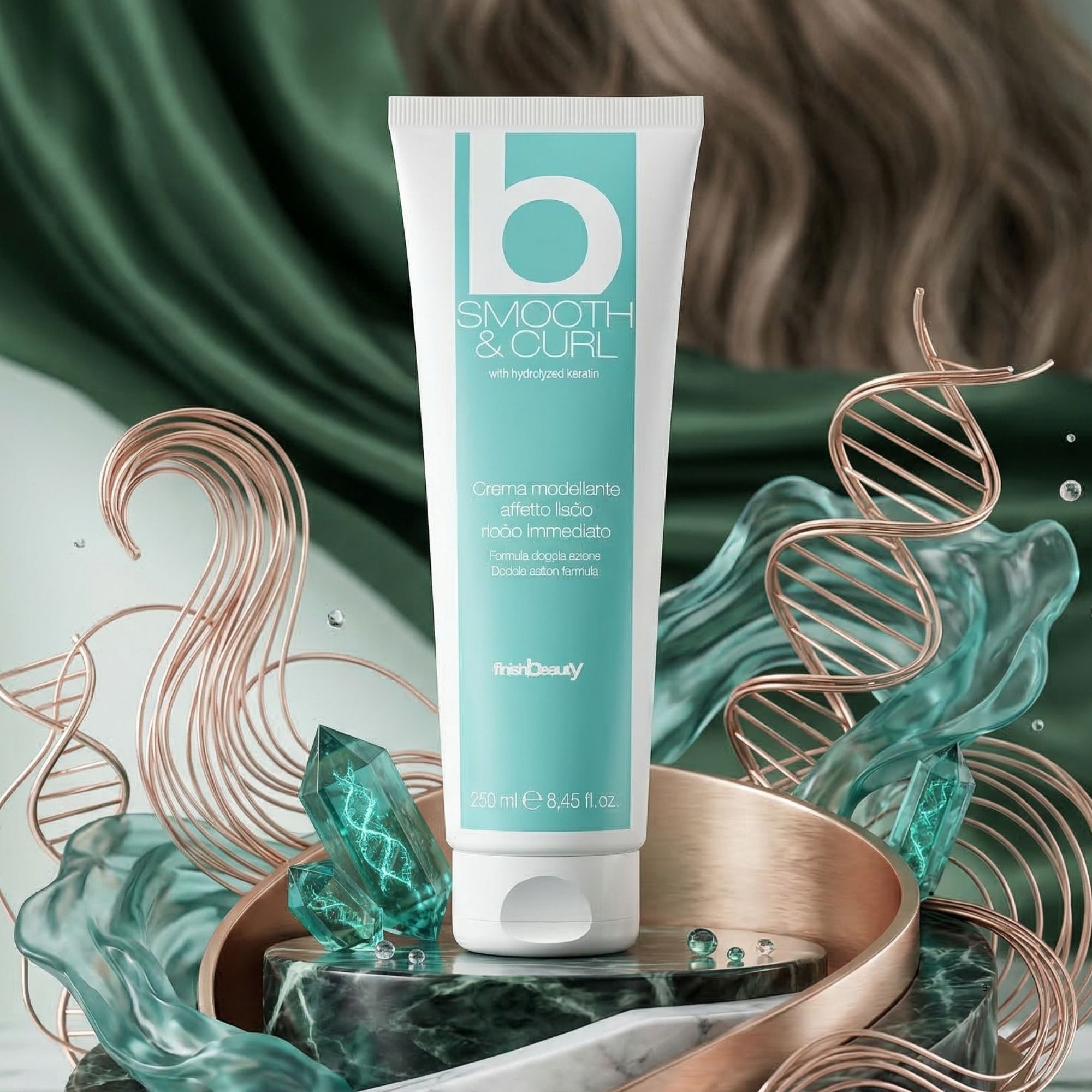 FinishBeauty Smooth&Curl modelační krém 2v1 loknovač/narovnávač vlasů 250 ml