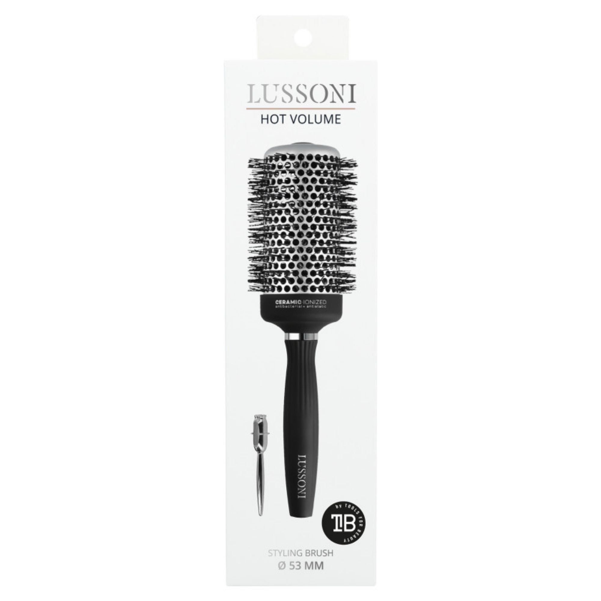 Lussoni Hot Volume kulatý keramický kartáč se zvlněnými štětinami 53 mm