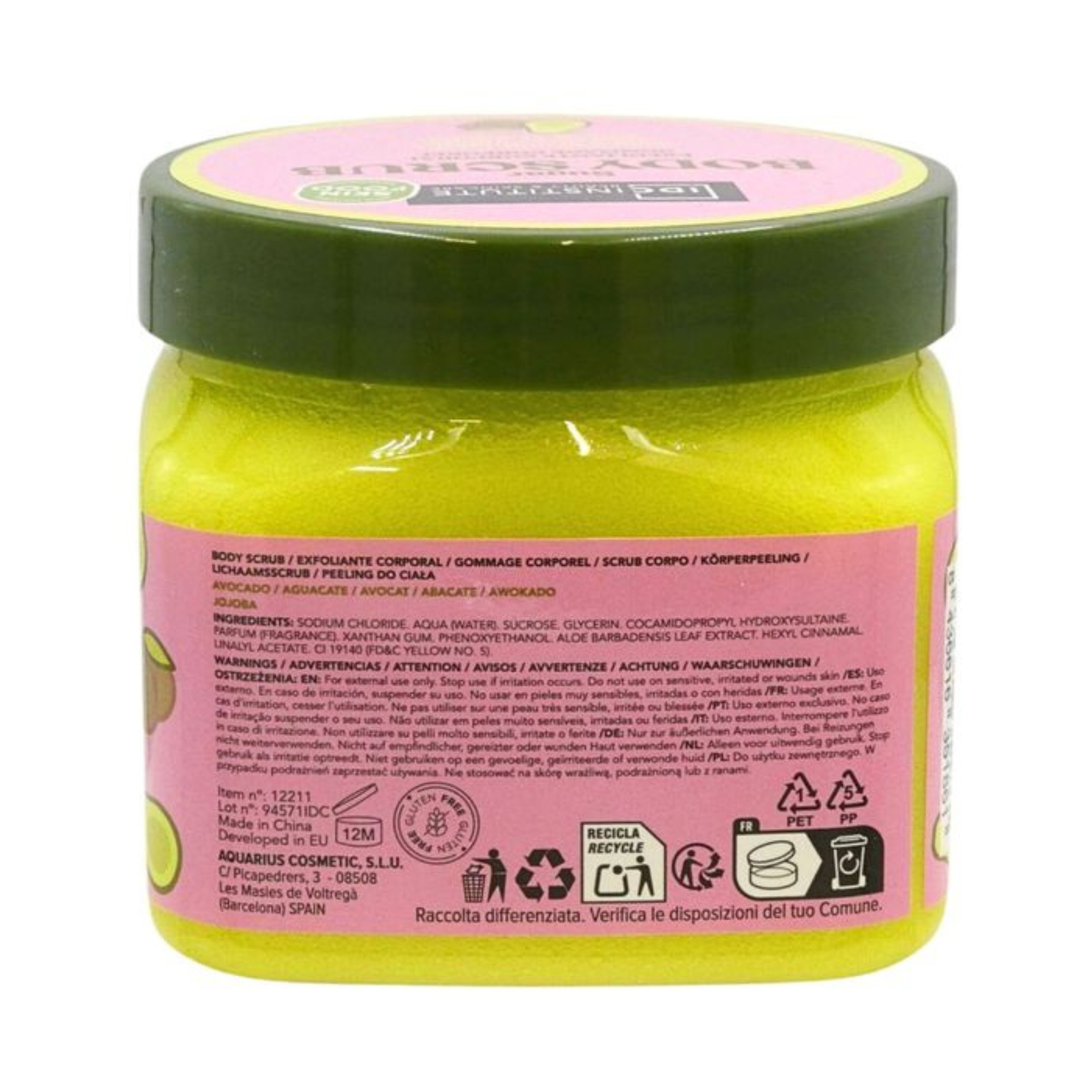 IDC Skin Food cukrový tělový scrub Avocado & Jojoba 470 g