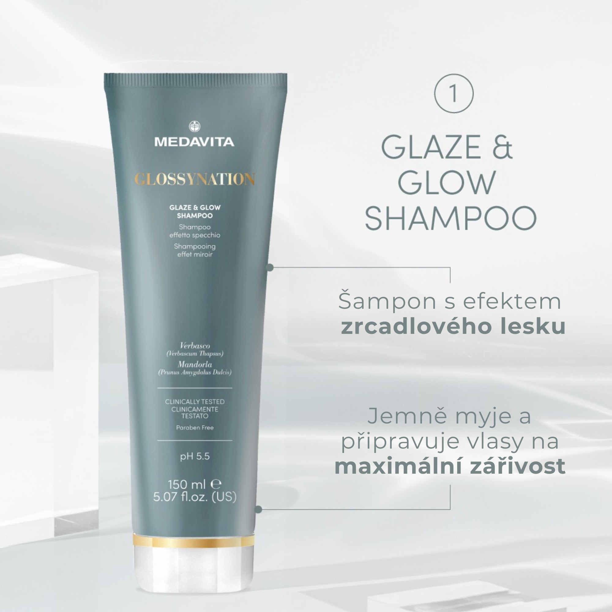 Medavita Glossynation dárková sada pro laminaci vlasů a zrcadlový lesk