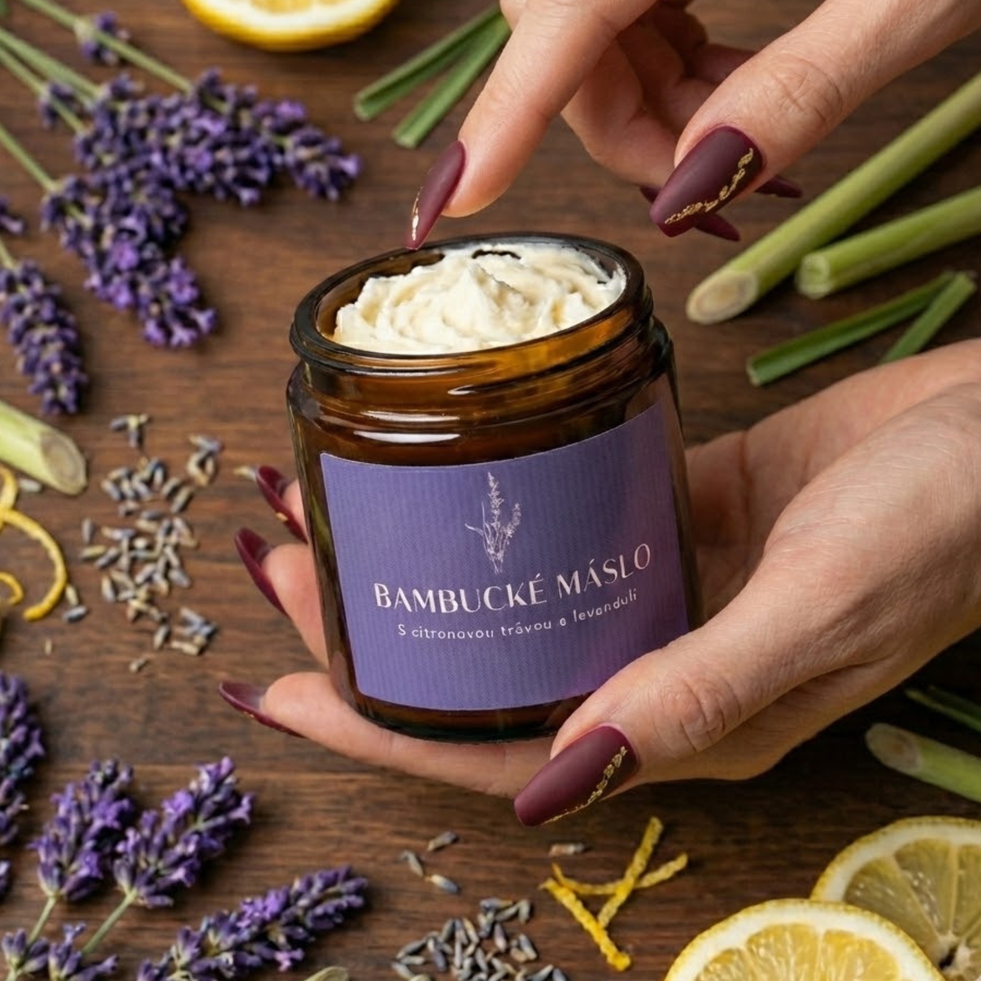 Farm.inc Šlehané bambucké máslo Lemongrass a lavender 180 ml