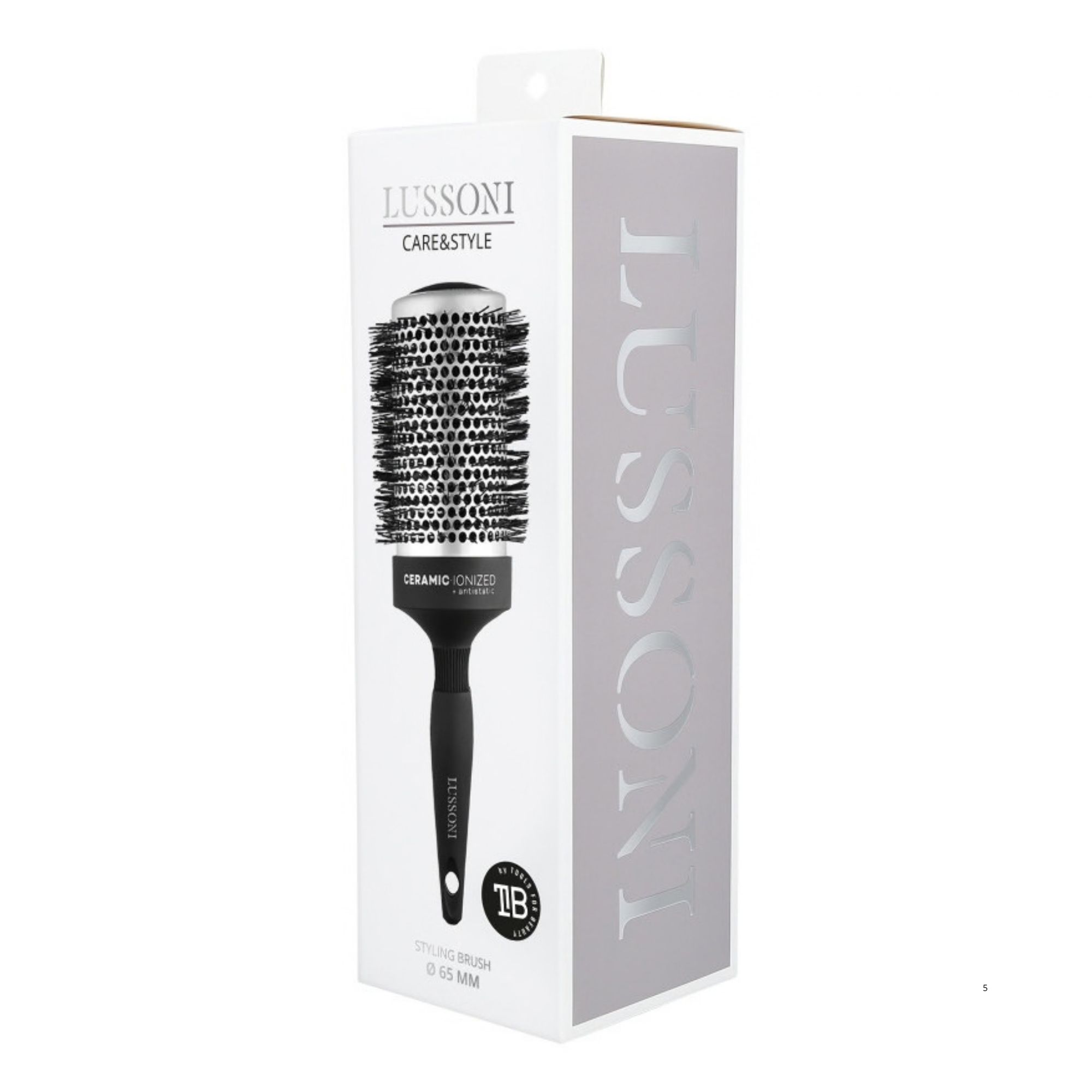 LUSSONI Care&Style kulatý keramický kartáč 65 mm