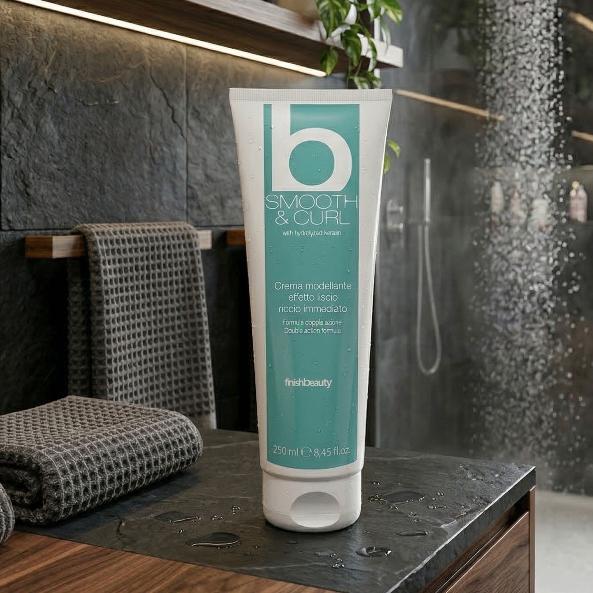 FinishBeauty Smooth&Curl modelační krém 2v1 loknovač/narovnávač vlasů 250 ml