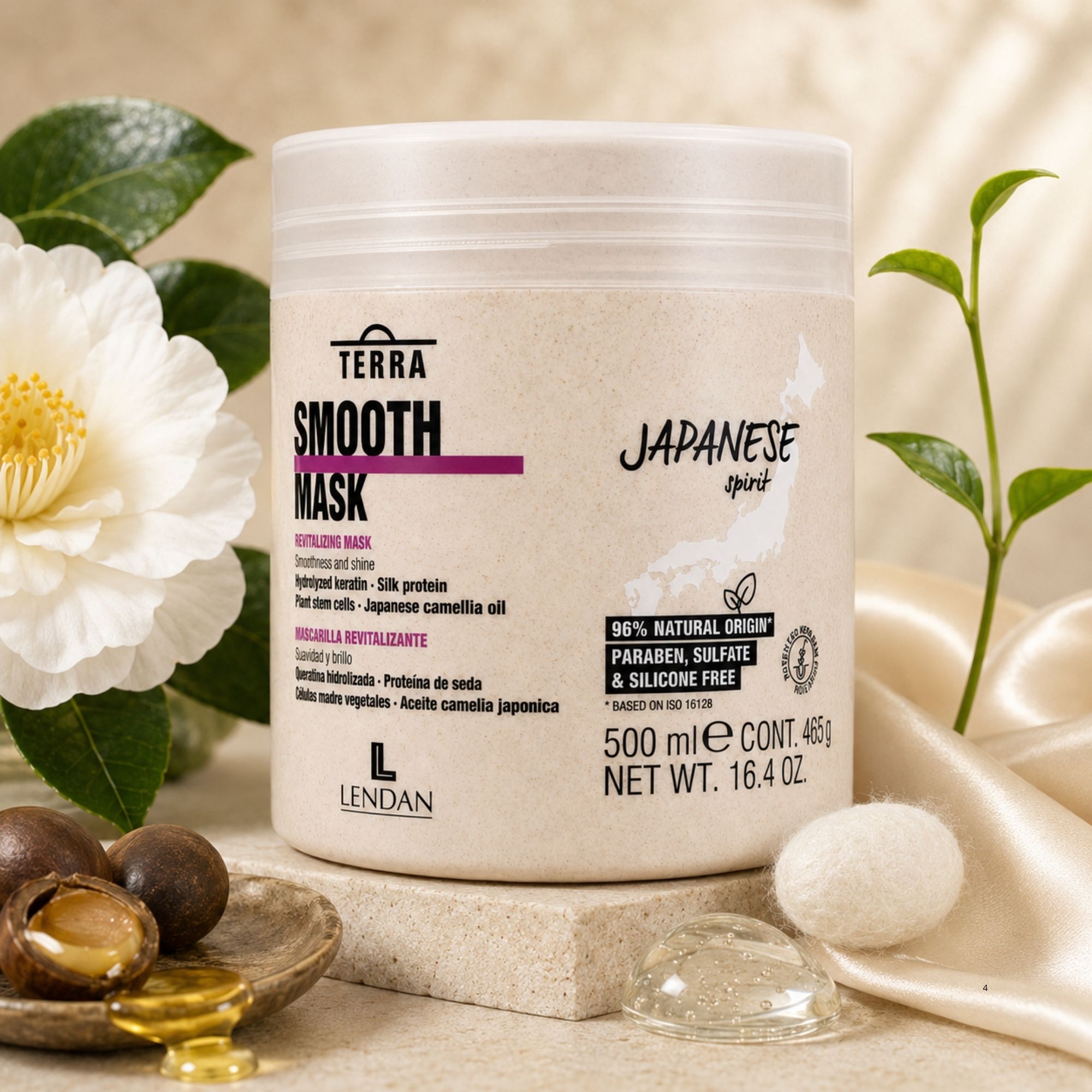 Lendan Terra Smooth uhlazující maska pro krepaté vlasy 500 ml