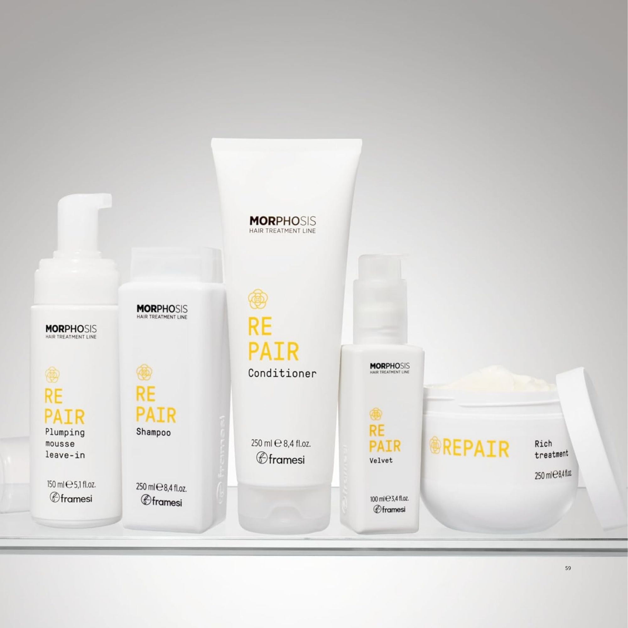 Framesi REPAIR obnovující bezoplachová pěna pro poškozené vlasy 150 ml