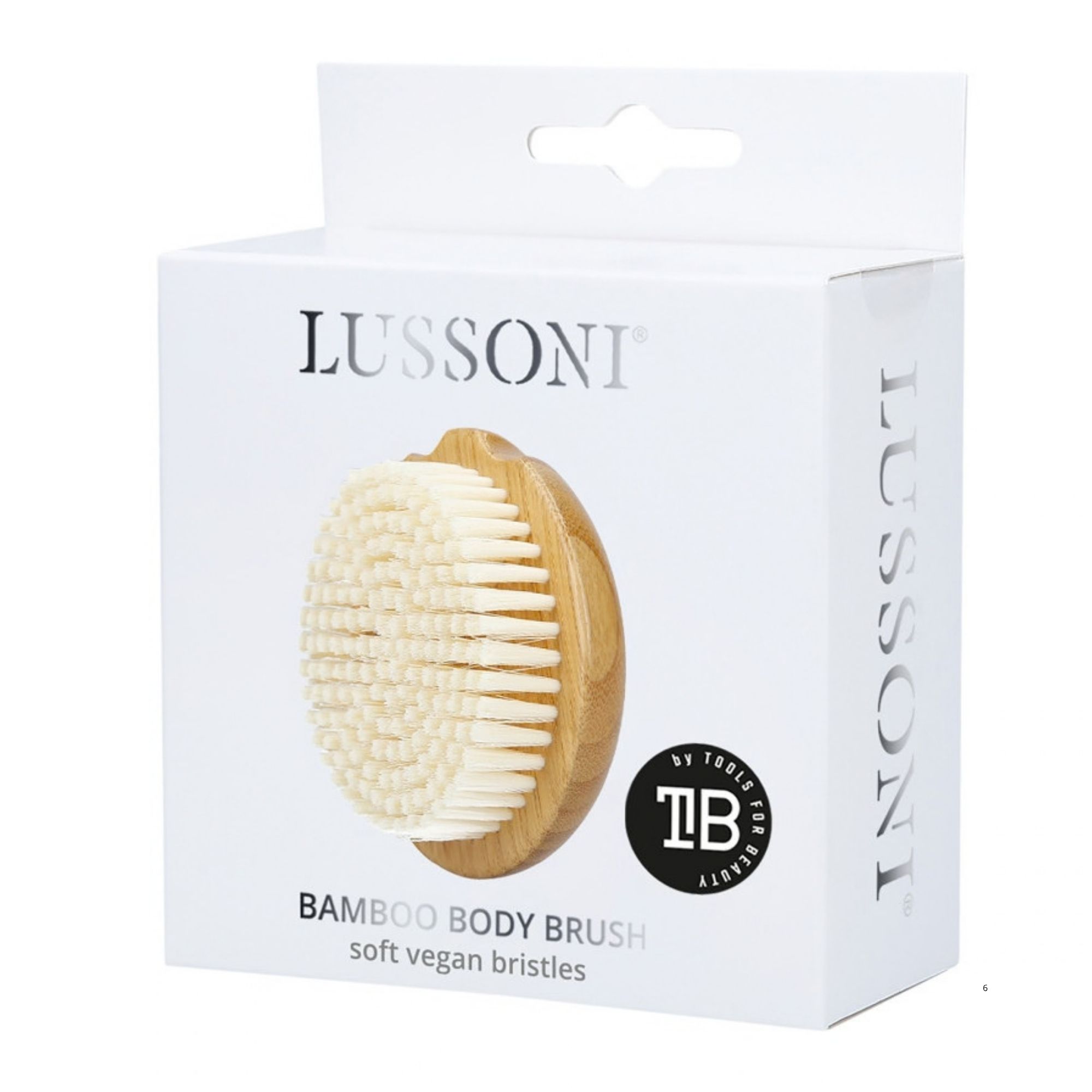 LUSSONI Vegan Body Brush bambusový masážní kartáč na tělo
