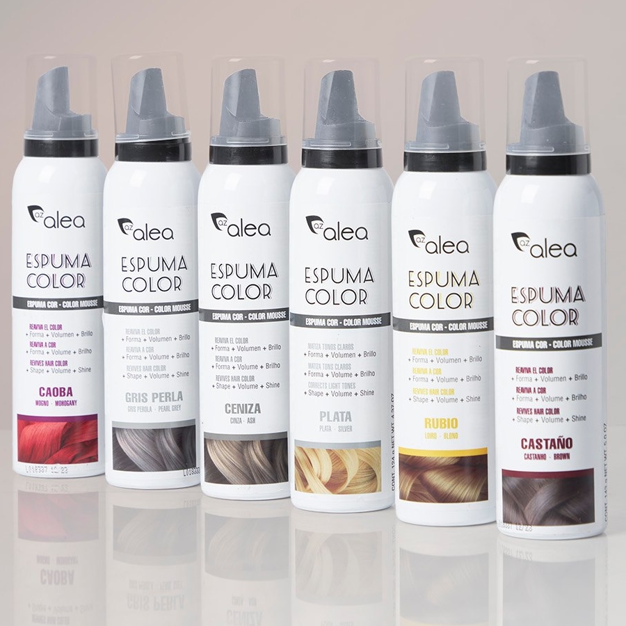 Alea Espuma Color barevná tužící pěna na vlasy HNĚDÁ 150 ml