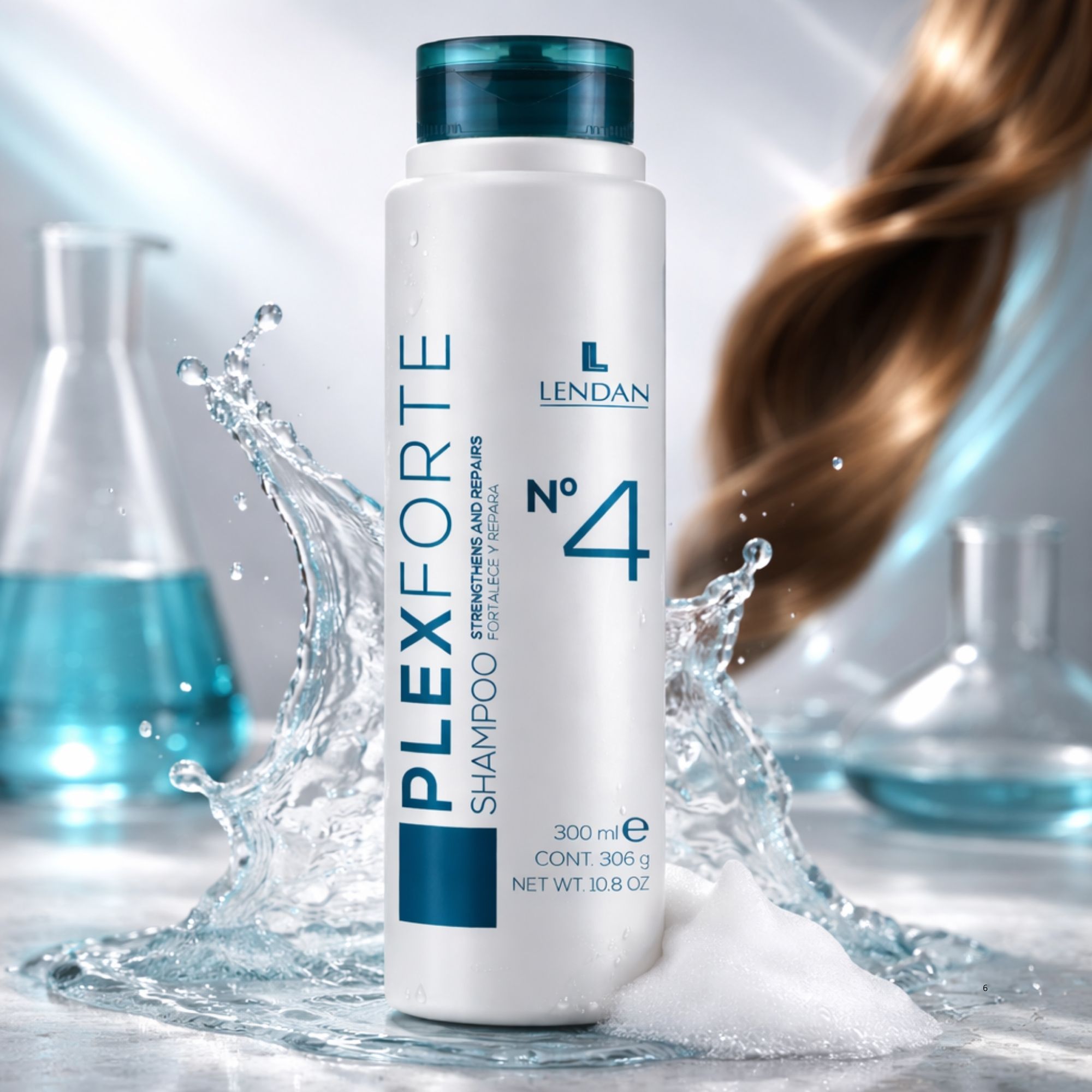 Lendan PlexForte N4 šampon pro poškozené vlasy 300 ml