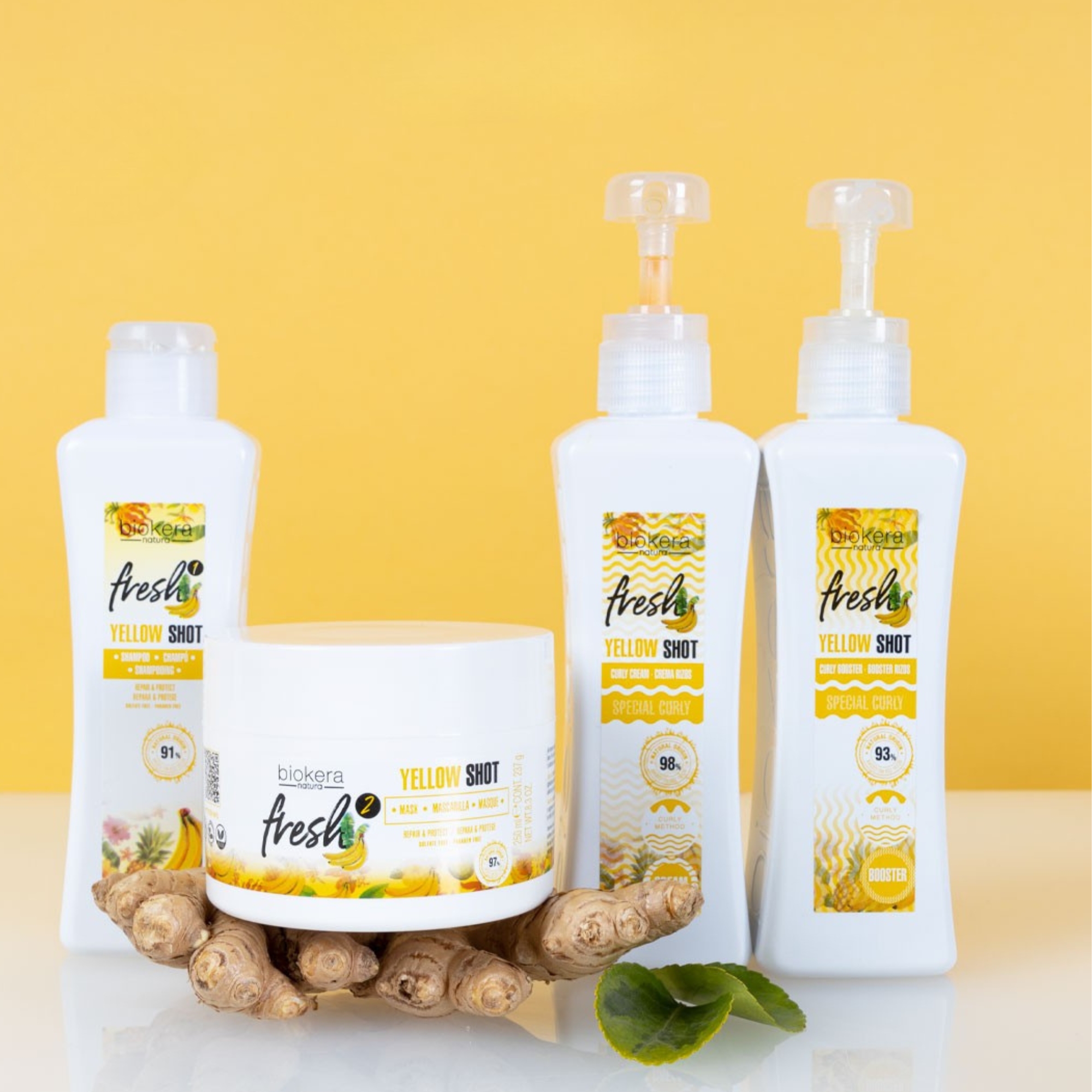 Salerm Biokera Yellow Shot šampón pro poškozené vlasy 300 ml