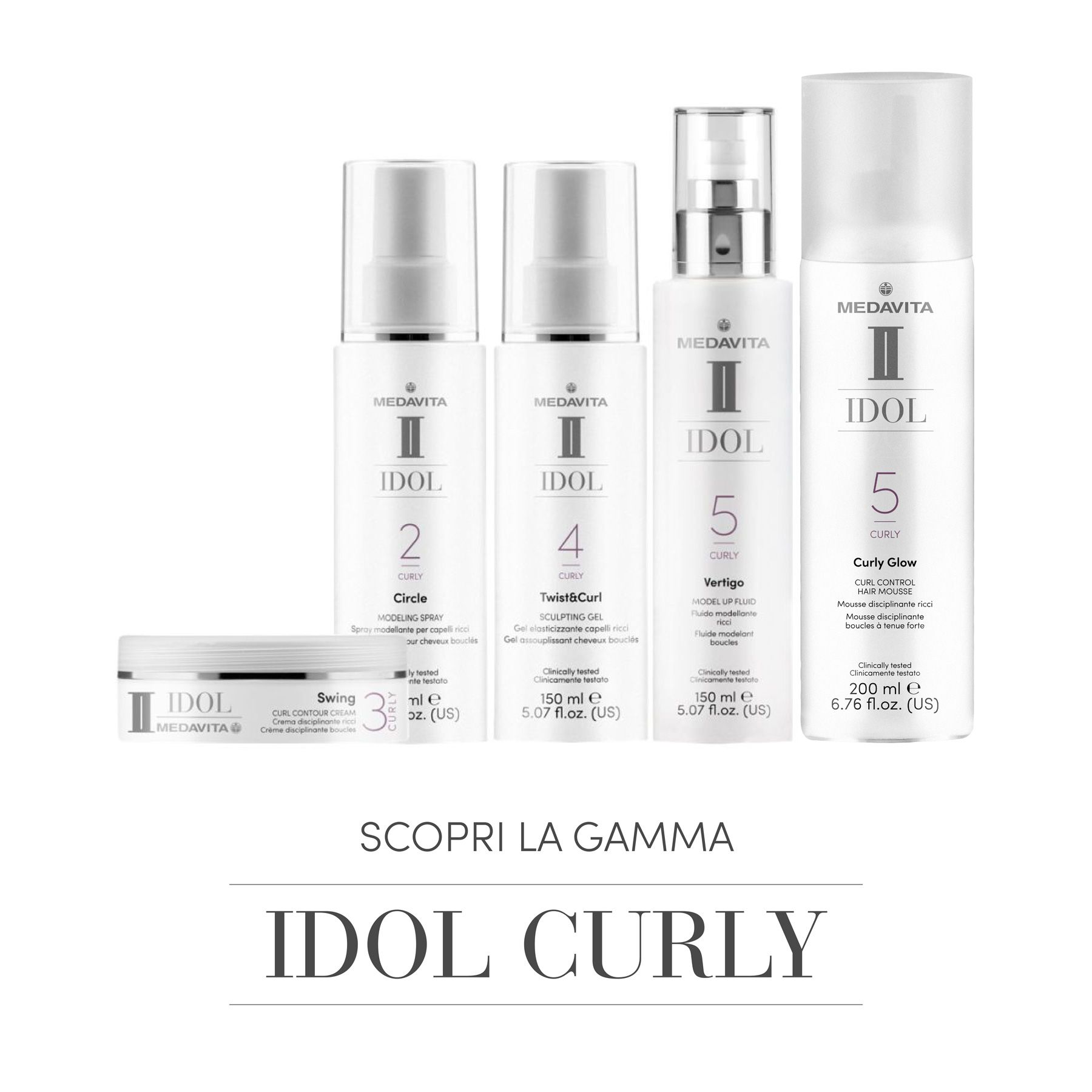 Medavita Idol Curly Glow pěnový loknovač pro vlnité vlasy 200 ml