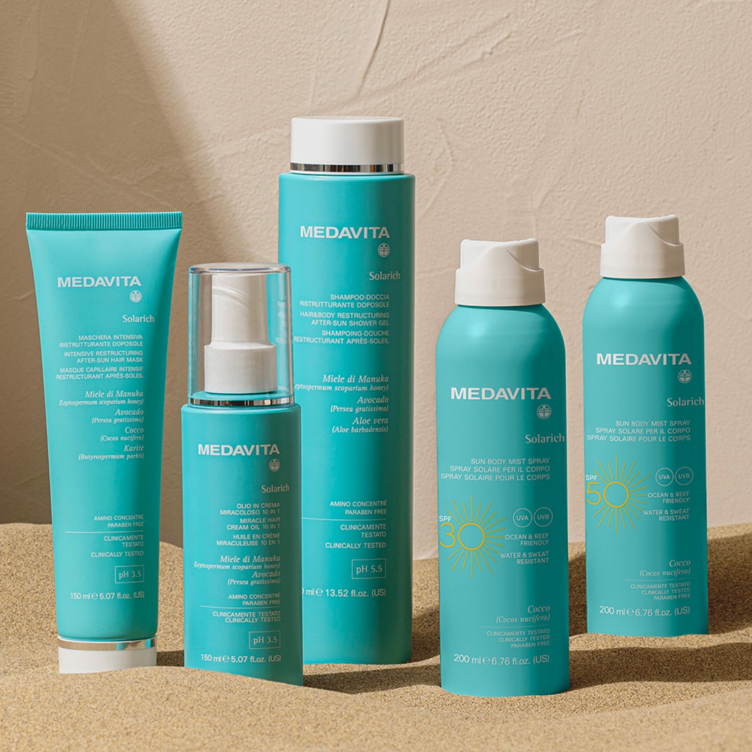 Medavita Solarich tělová mlha s ochranou SPF 30 200 ml