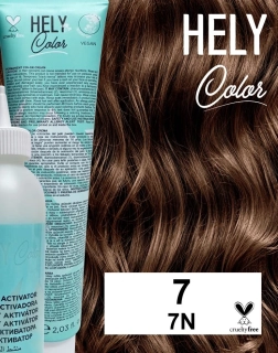 Hely Color permanentní barva na vlasy - blond (7/7N) 60 ml